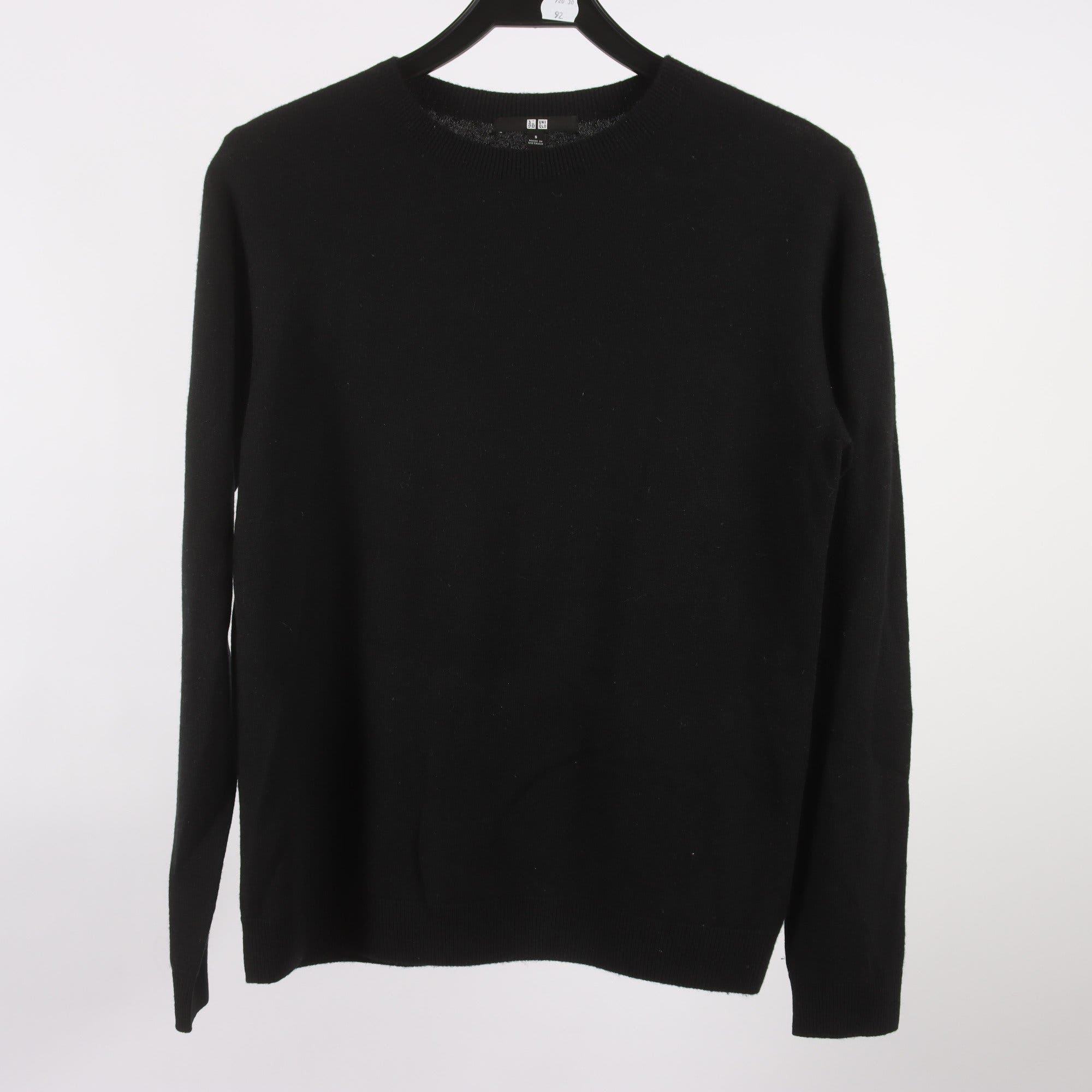 Tröja, Uniqlo, svart, 100% kashmir, stl. S