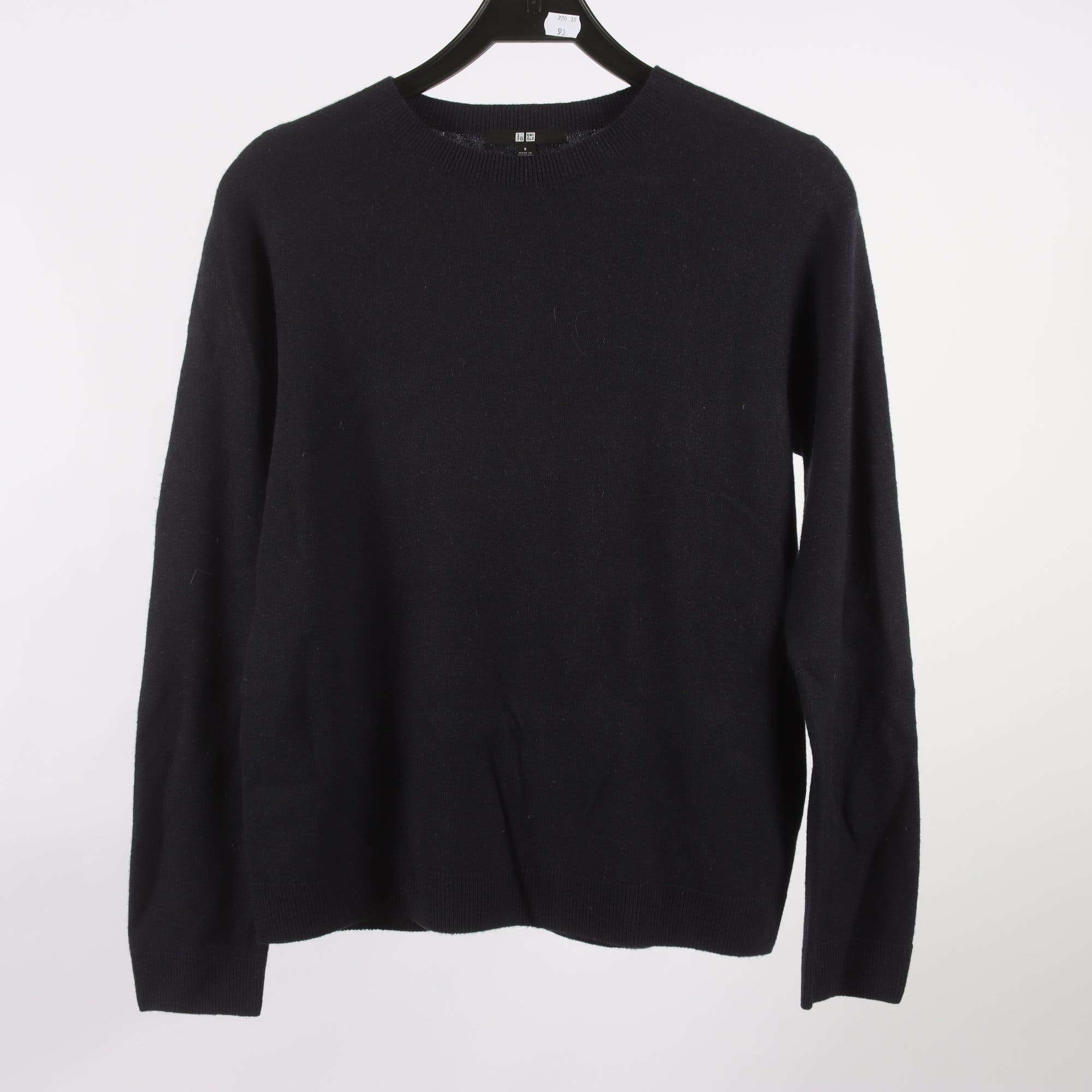 Tröja, Uniqlo, blå, 100% kashmir, stl. S