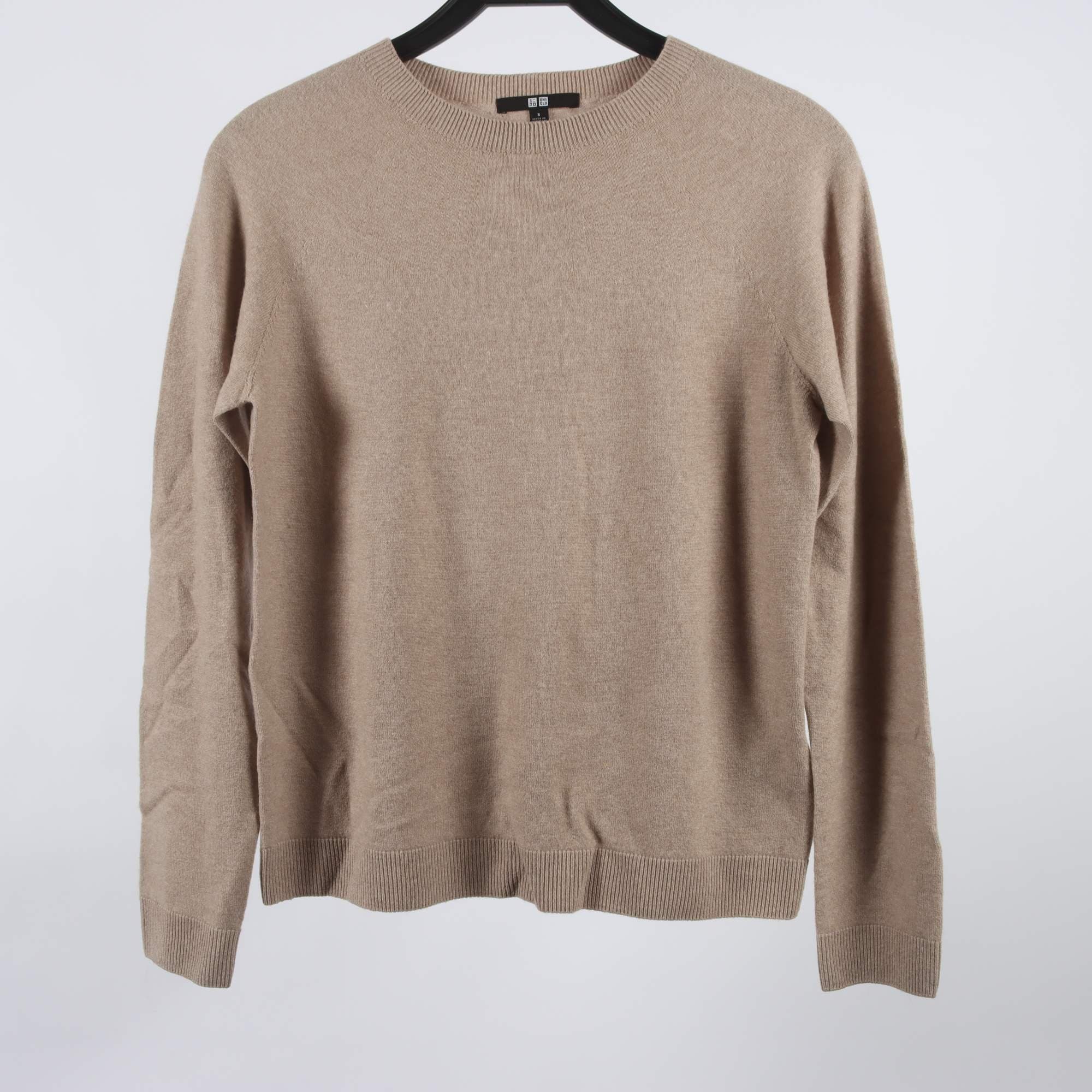 Tröja, Uniqlo, beige, 100% kashmir, stl. S