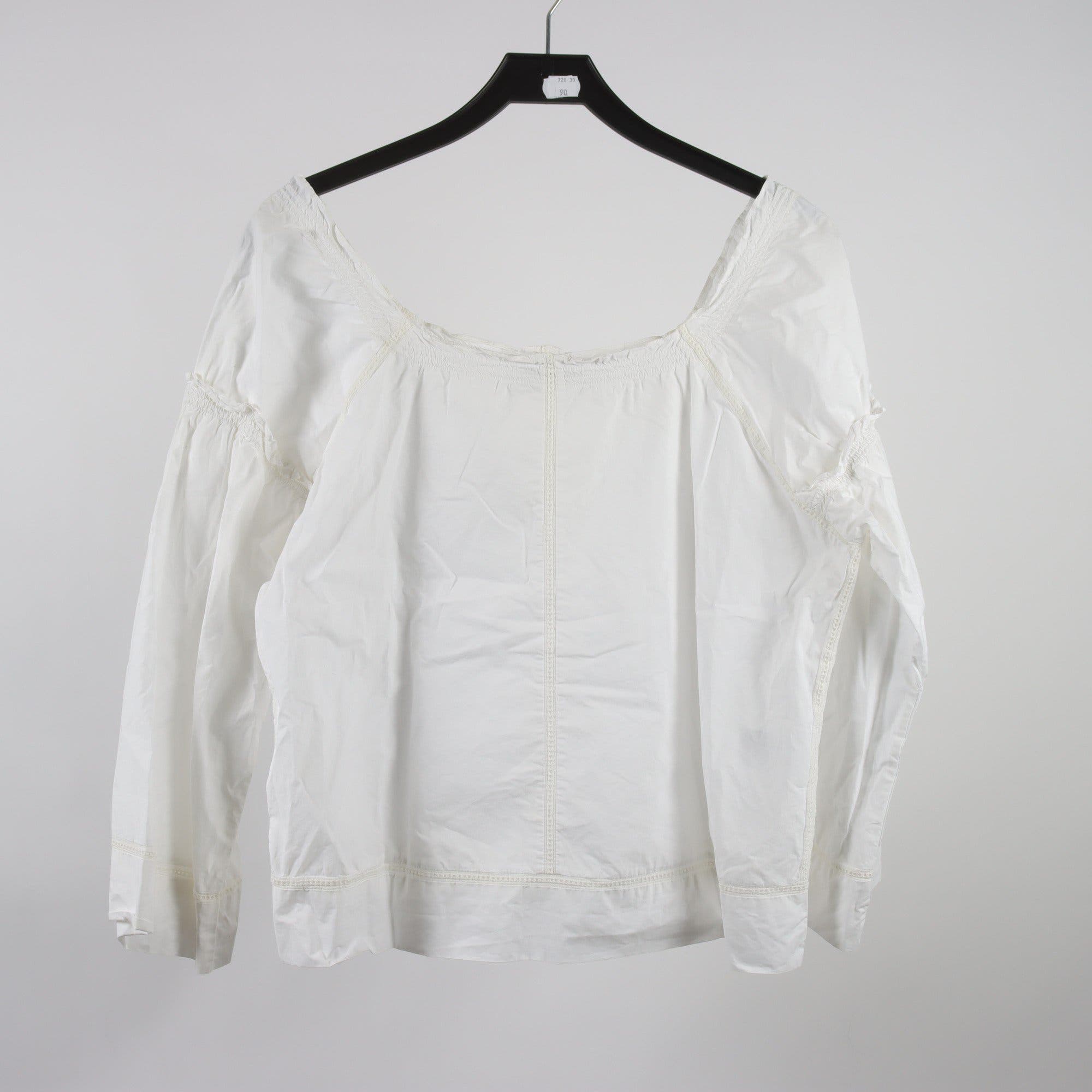 Blus, Rodebjer, vit, stl. S