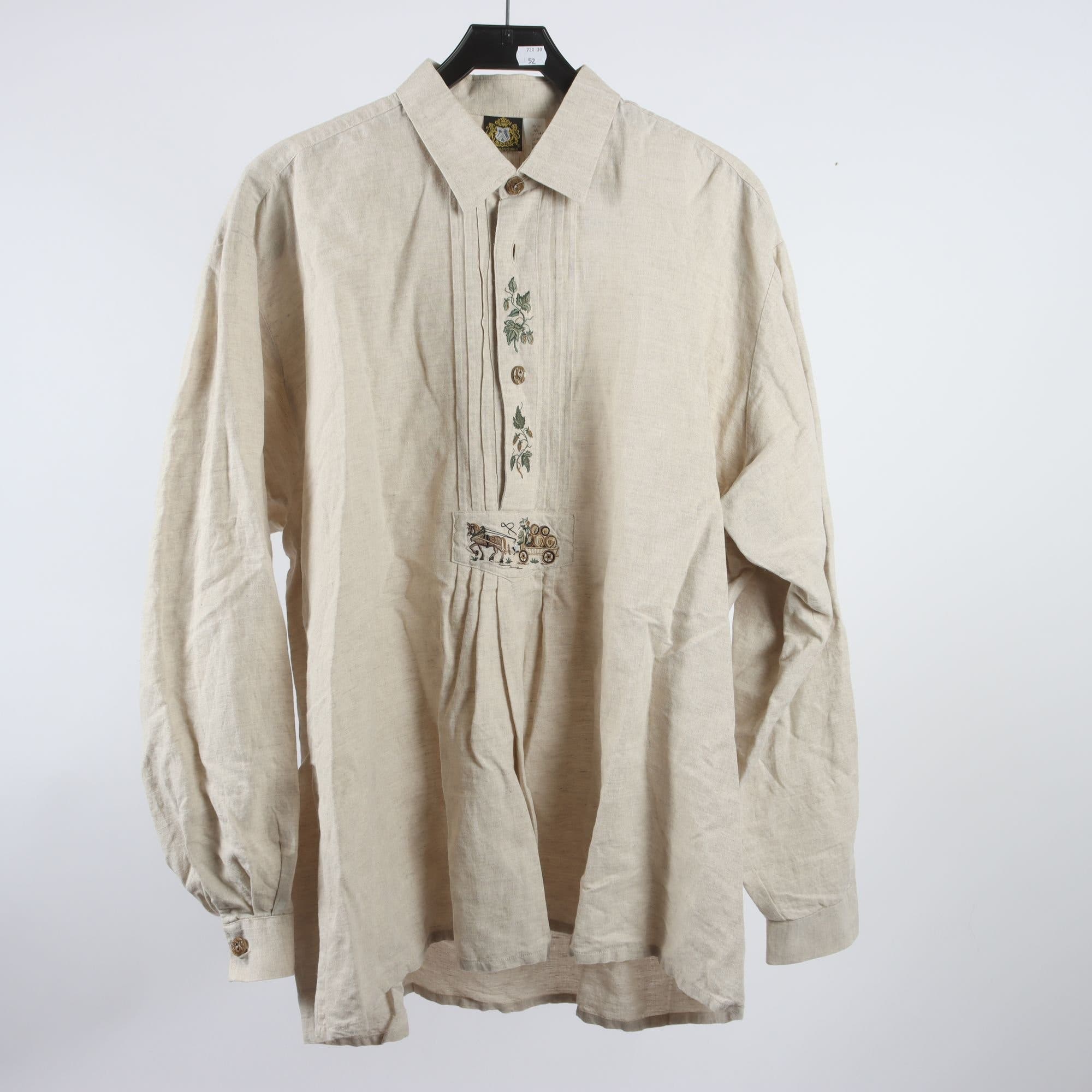 Blus/tunika, Hammerschmid, beige, linblandning, stl. ca. L-XXL