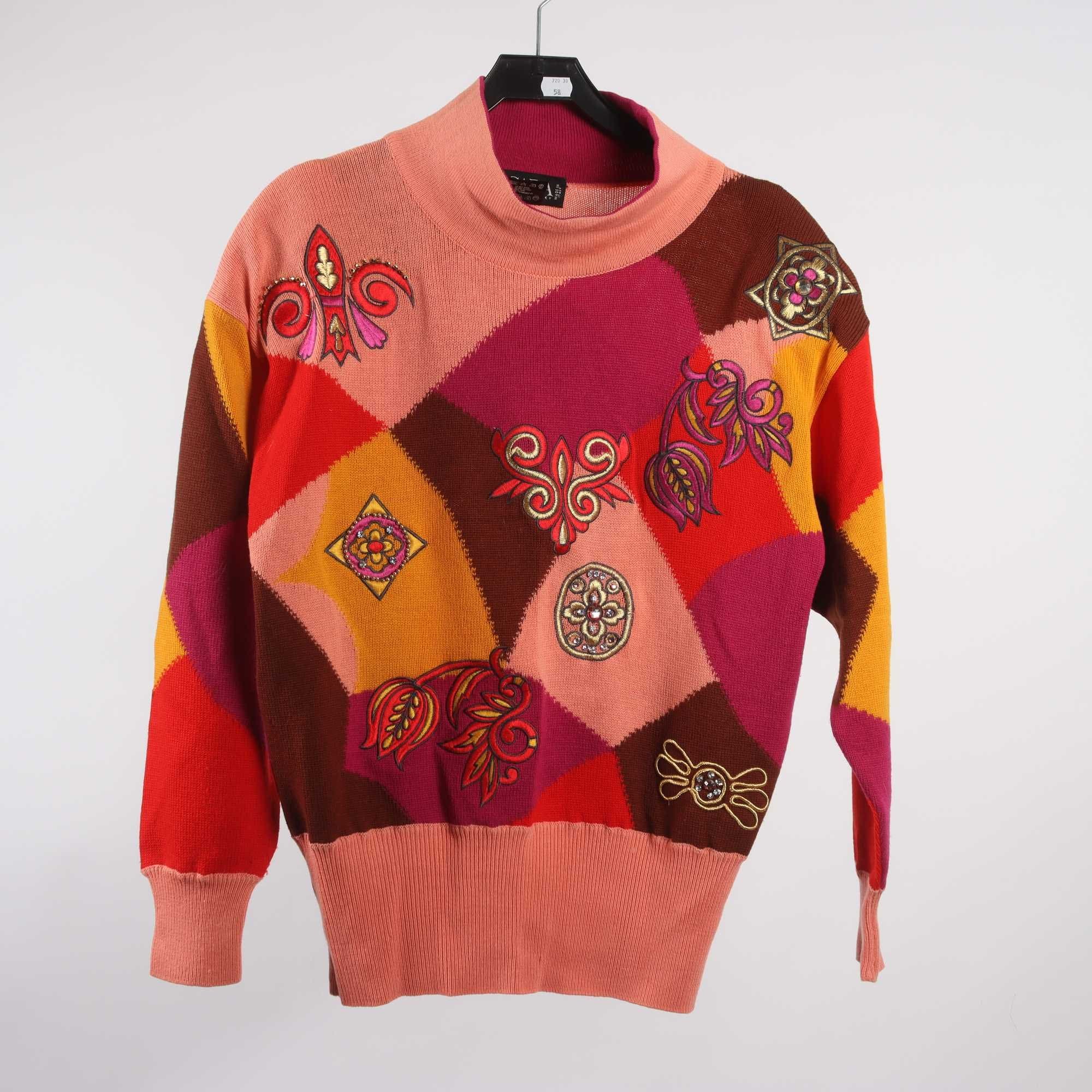 Tröja, Escada by Margaretha Ley, flerfärgad, 100% ull, stl. 36