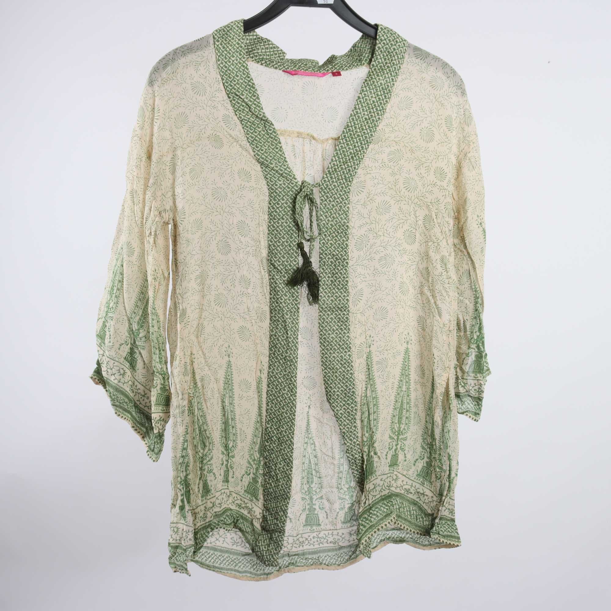 Kimono, Indiska, grön, mönstrad, stl. S