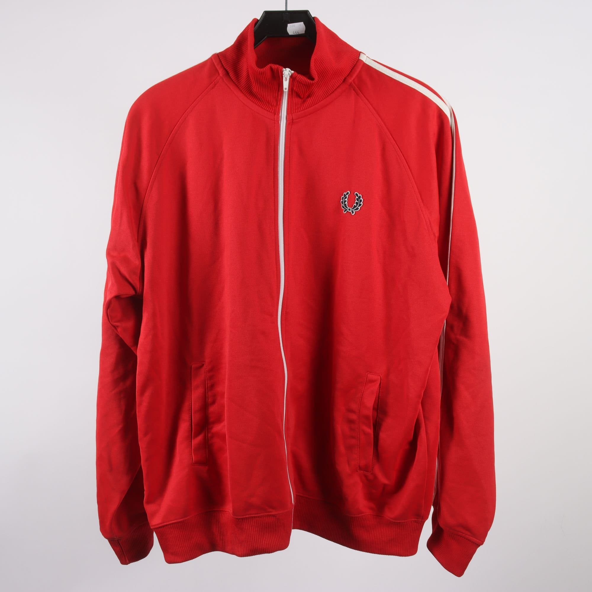 Träningsjacka, Fred Perry, röd, stl. XL.