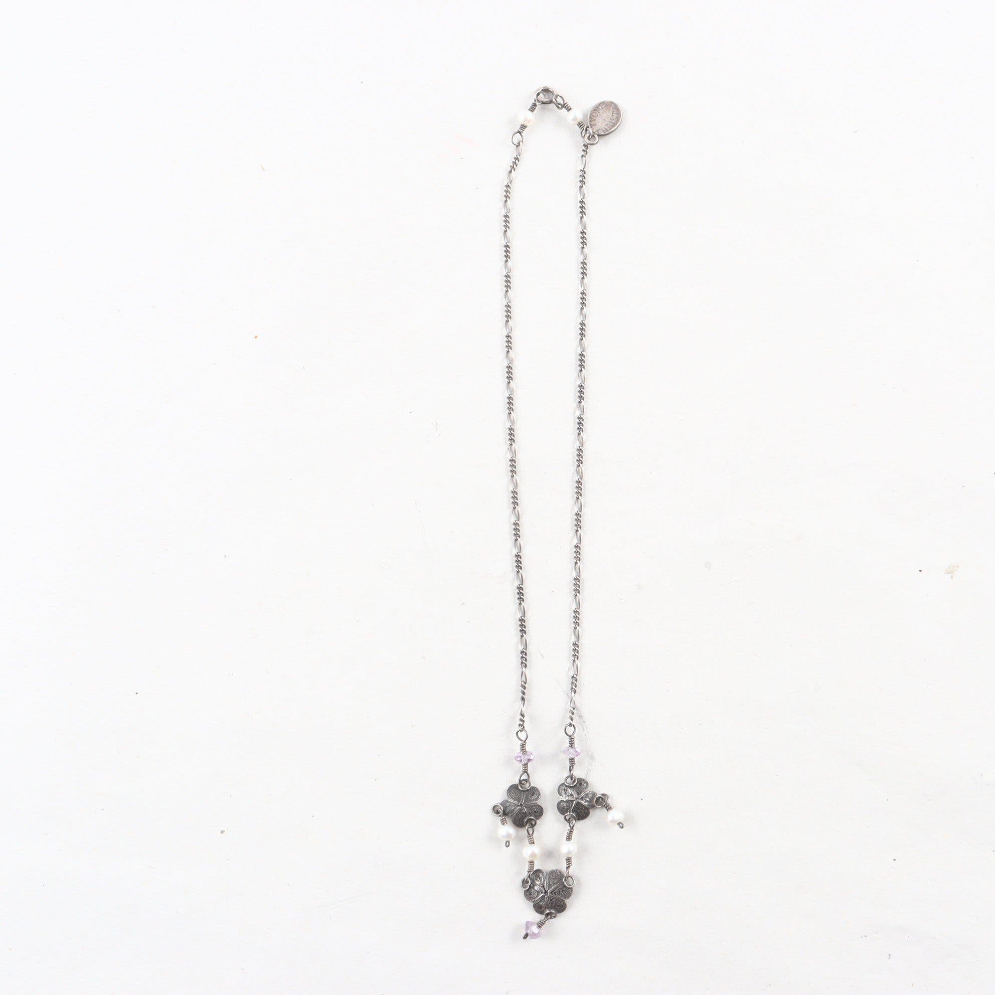 Halsband, Yvone Christa, blommor, silver 925.