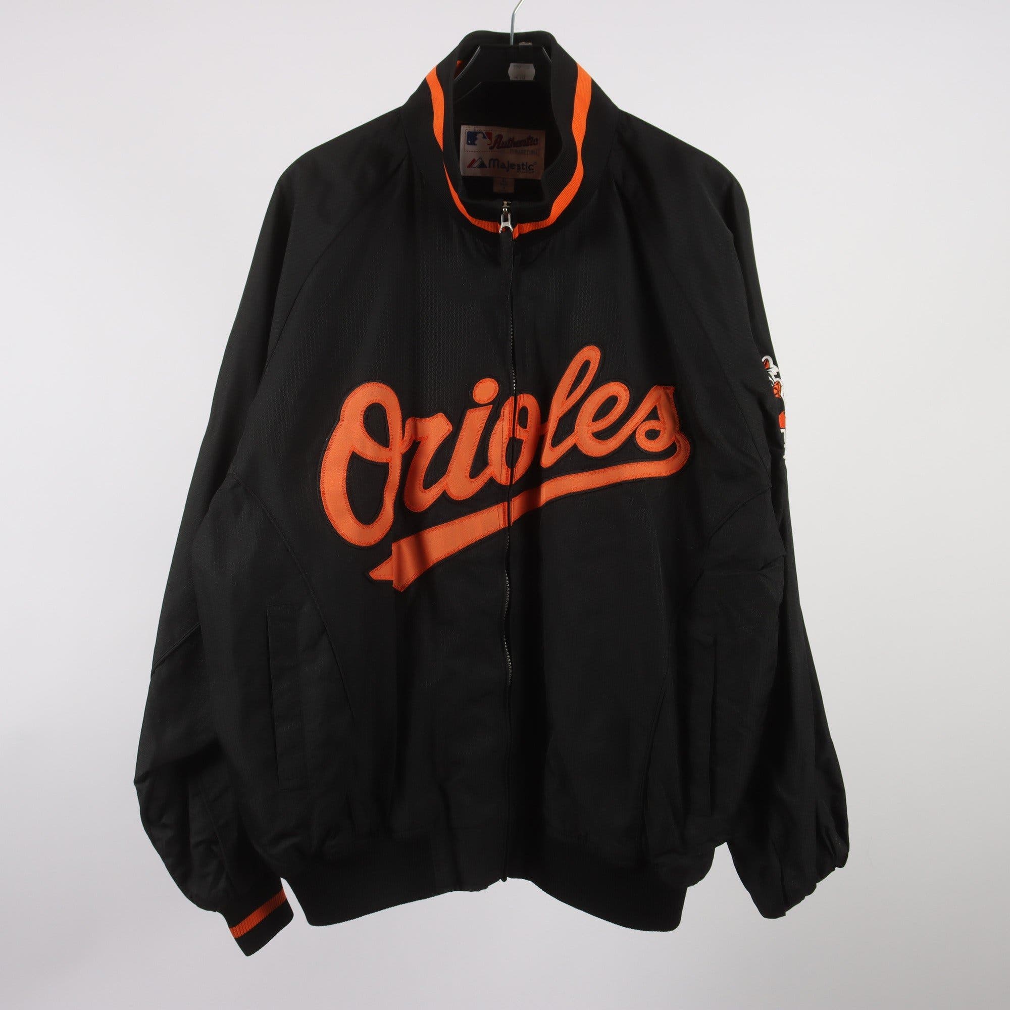 Jacka, Baseball, Orioles, Majestic, svart, stl. XL.
