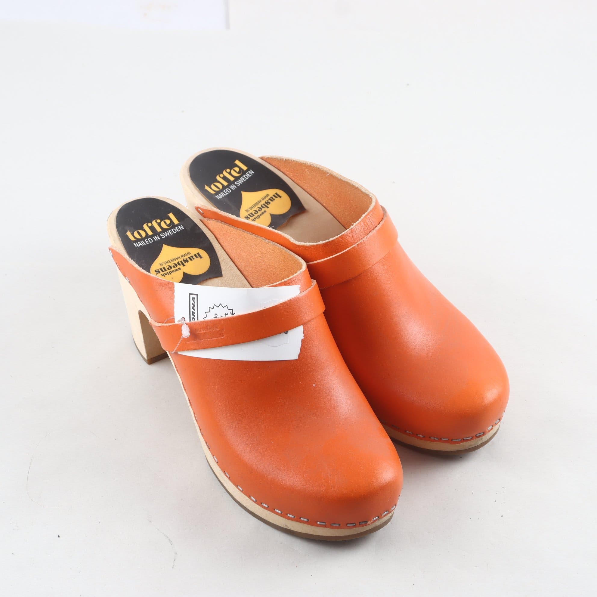 Träskor, Hasbeens, orange, stl. 39