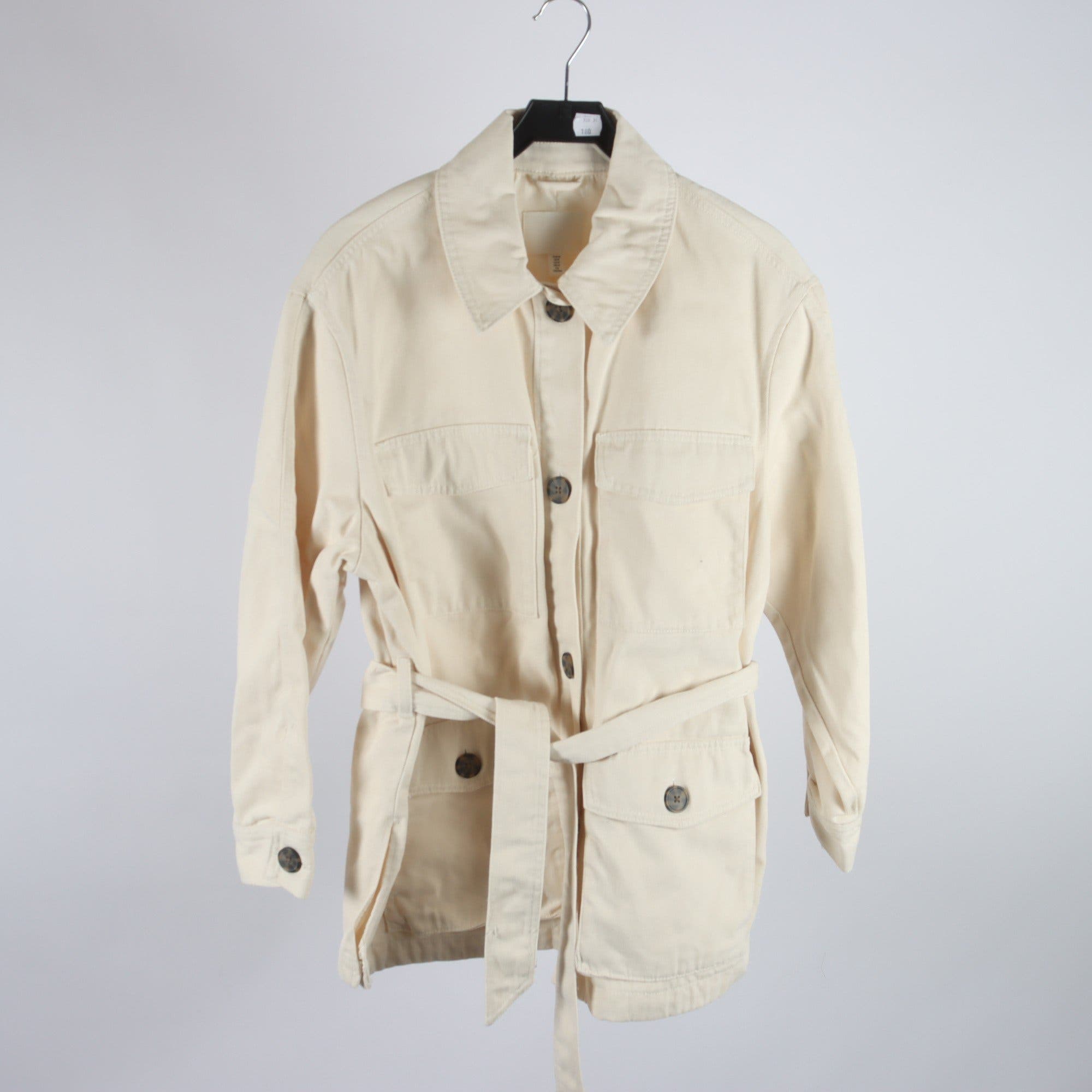Jacka, H&M, ljusbeige, denim, stl. M