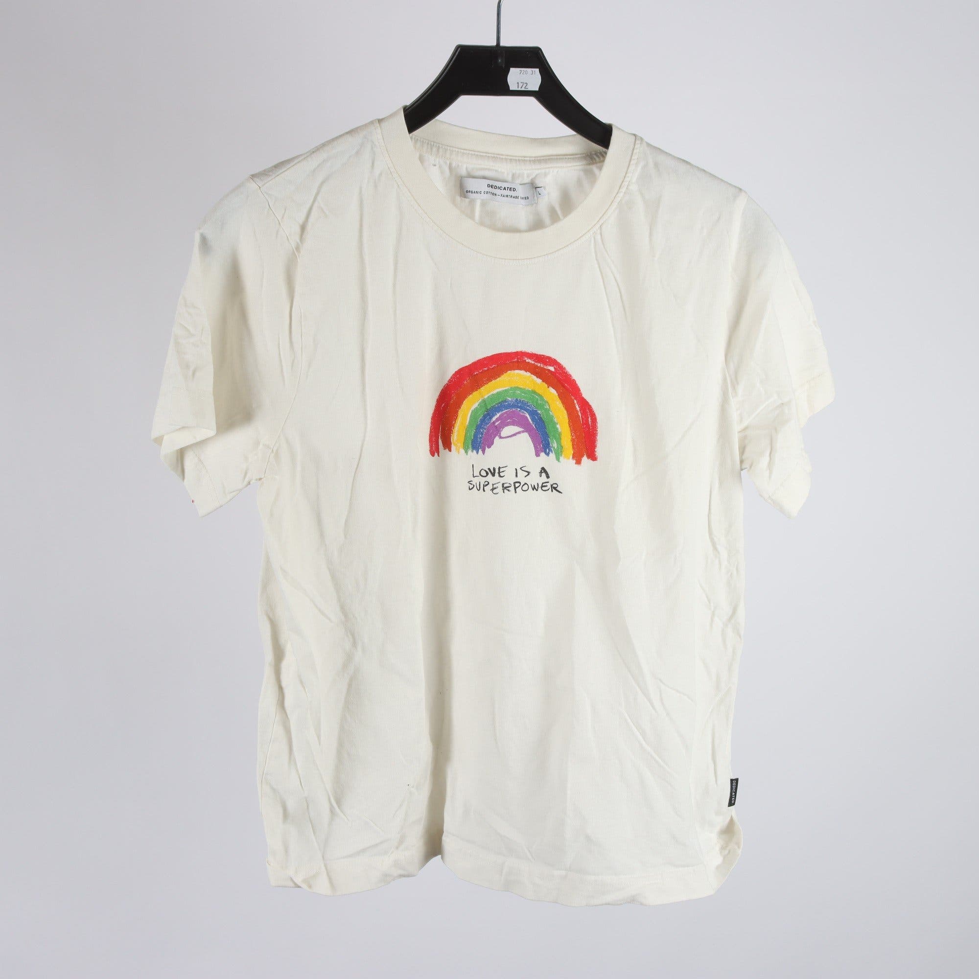 T-shirt, Dedicated, vit, stl. L