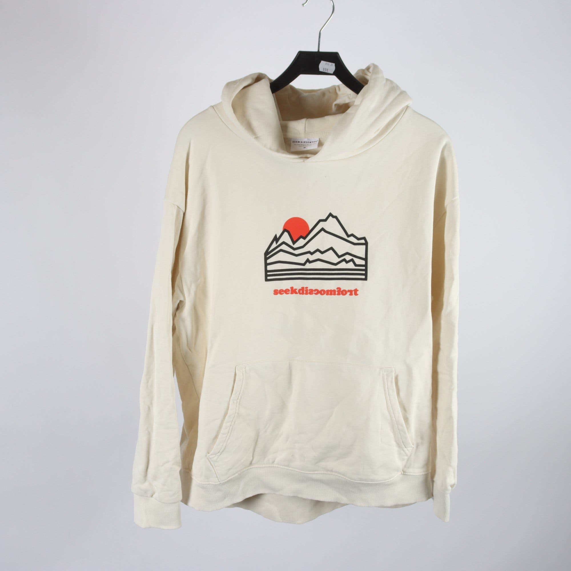 Hoodie, Seek Discomfort, offwhite, stl. XL