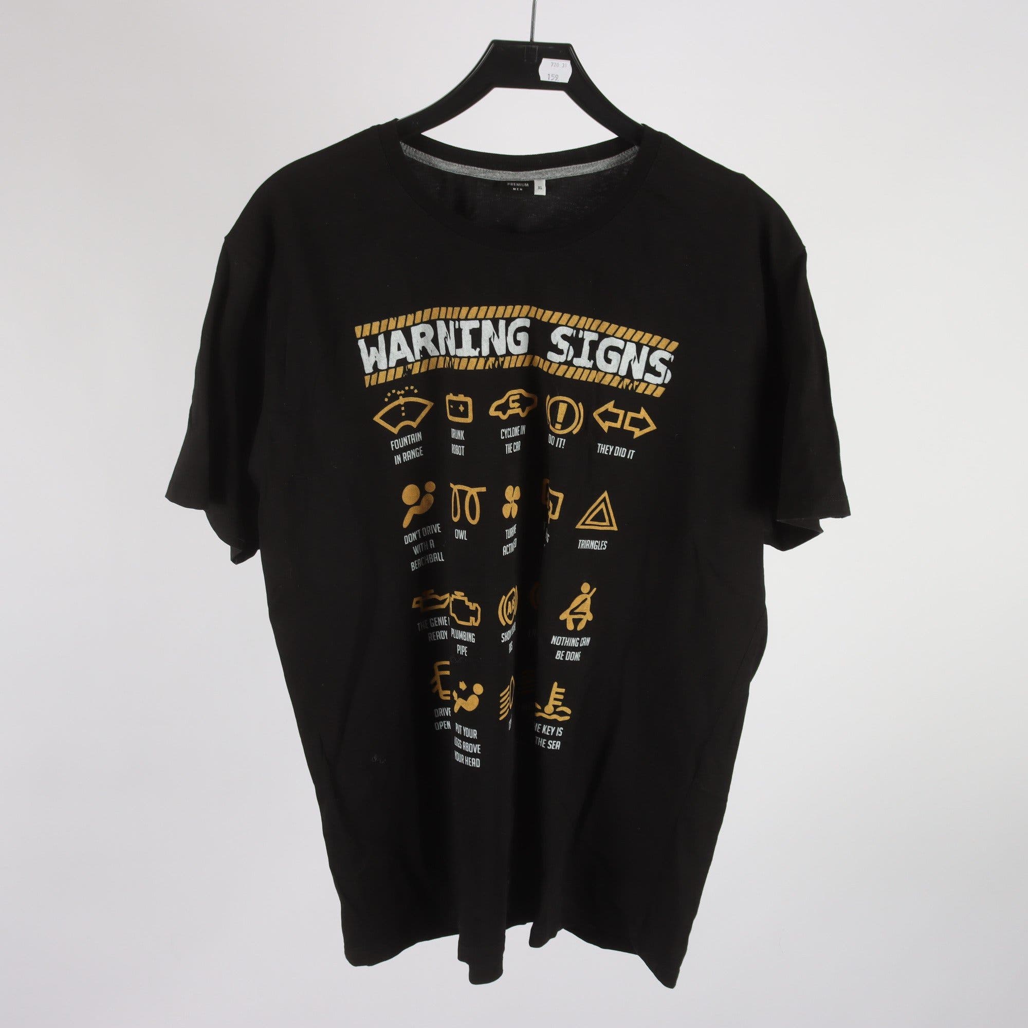 T-shirt, Okänt, svart, stl. XL