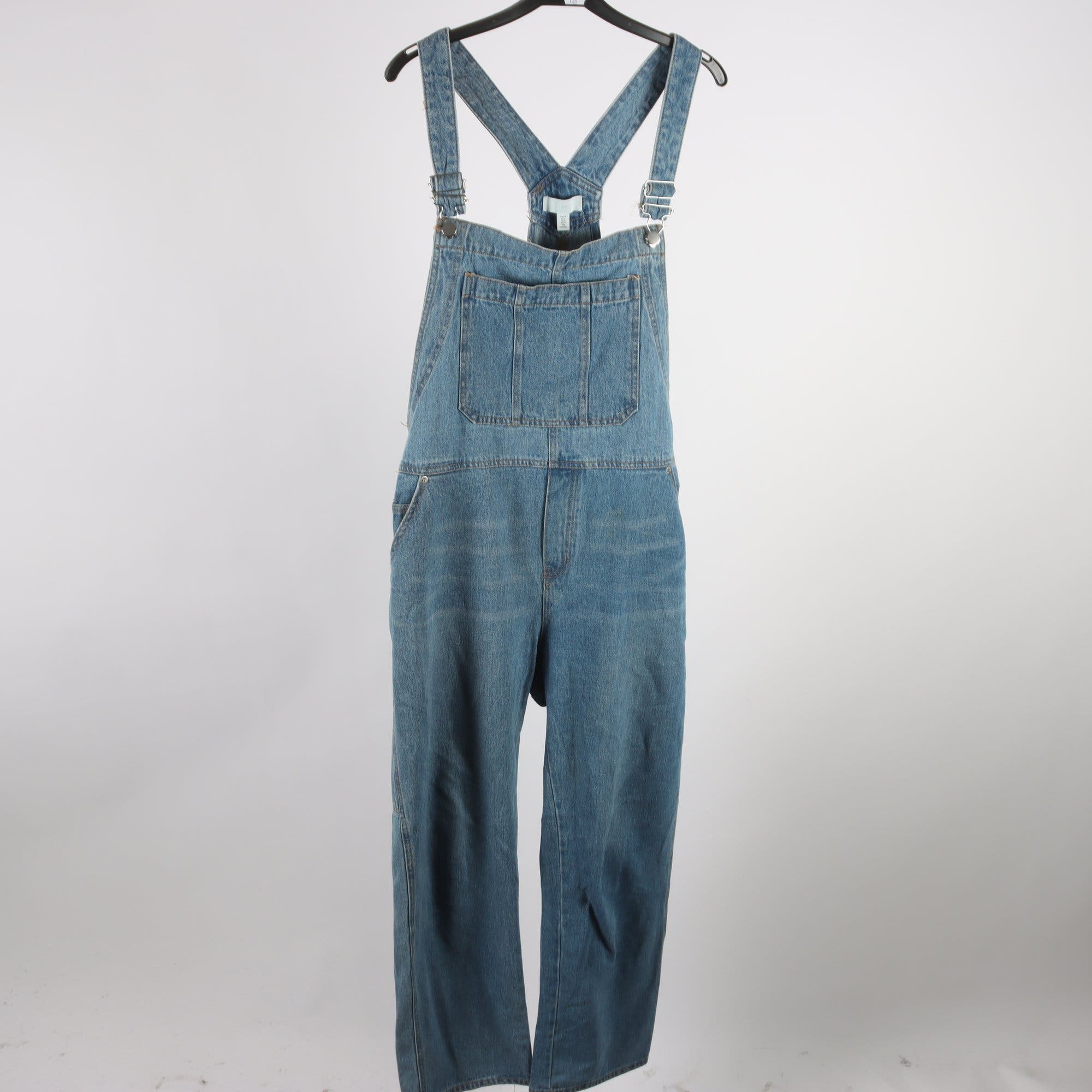 Hängselbyxor, H&M, blå, stl. 46