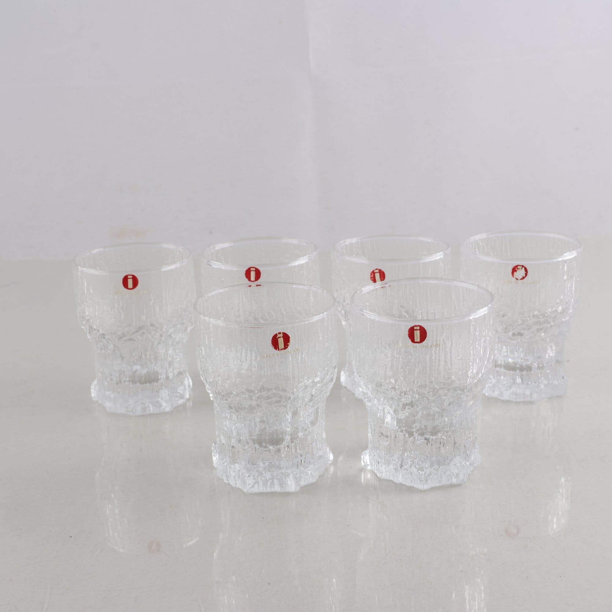 Shotsglas, iittala, ’Aslak’ Tapio Wirkkala., 6 st