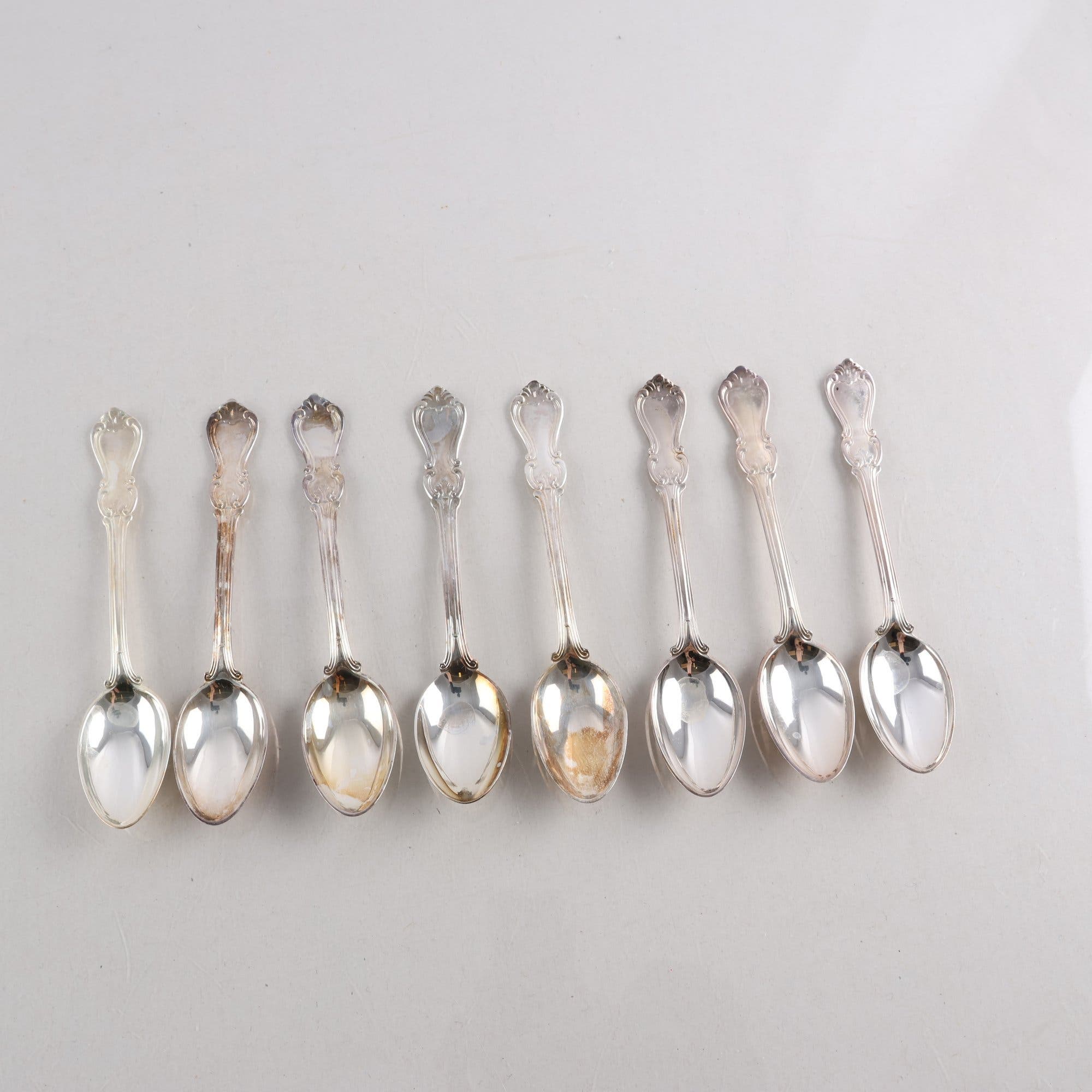 Skedar, Silver, Stämplad kattfot, Silver, 830.