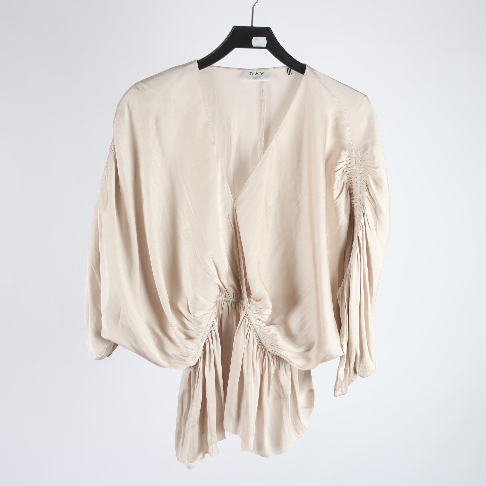 Blus, Day Birger et Mikkelsen, beige, guld, stl. 36.