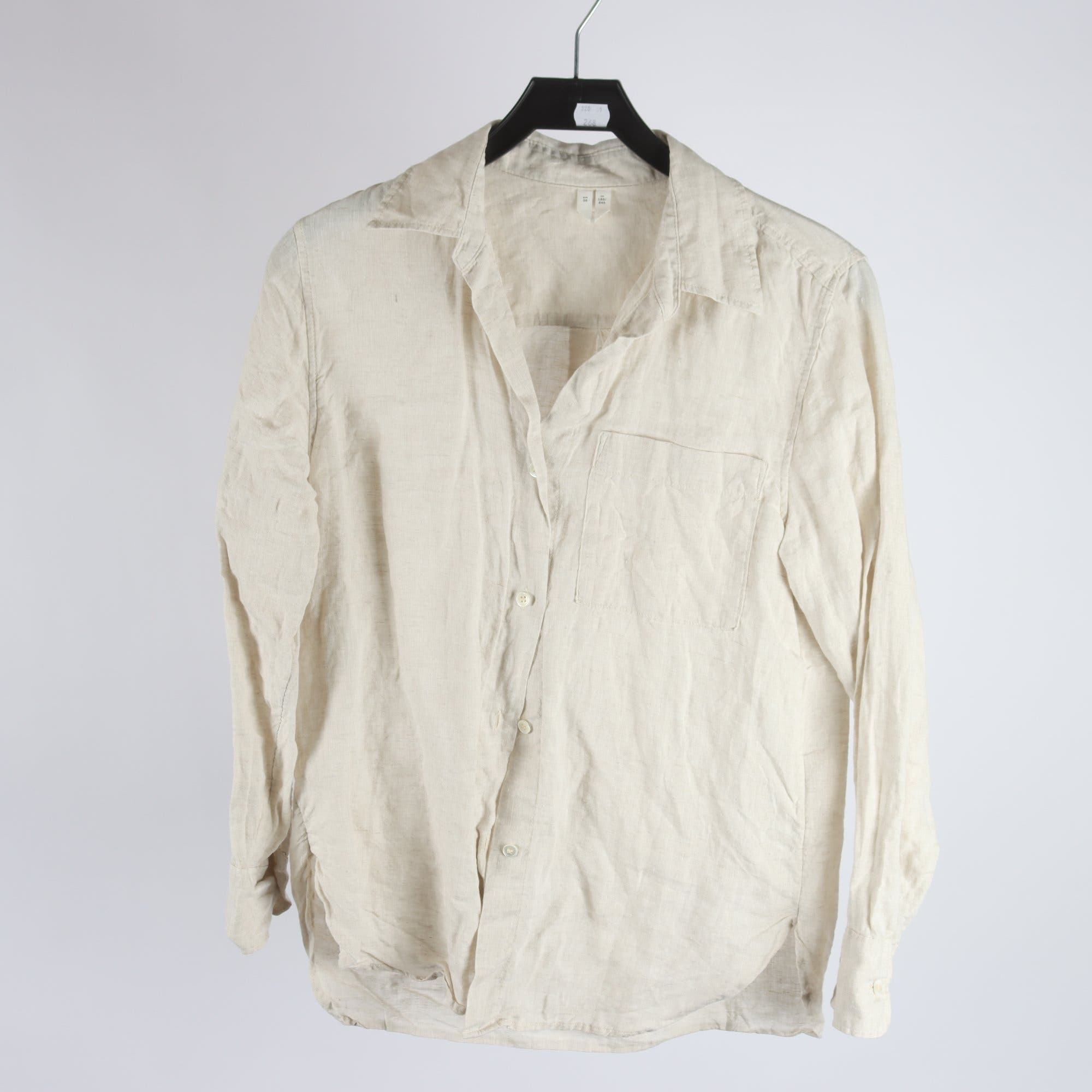 Skjorta, Arket, beige, 100% lin, stl. 36.