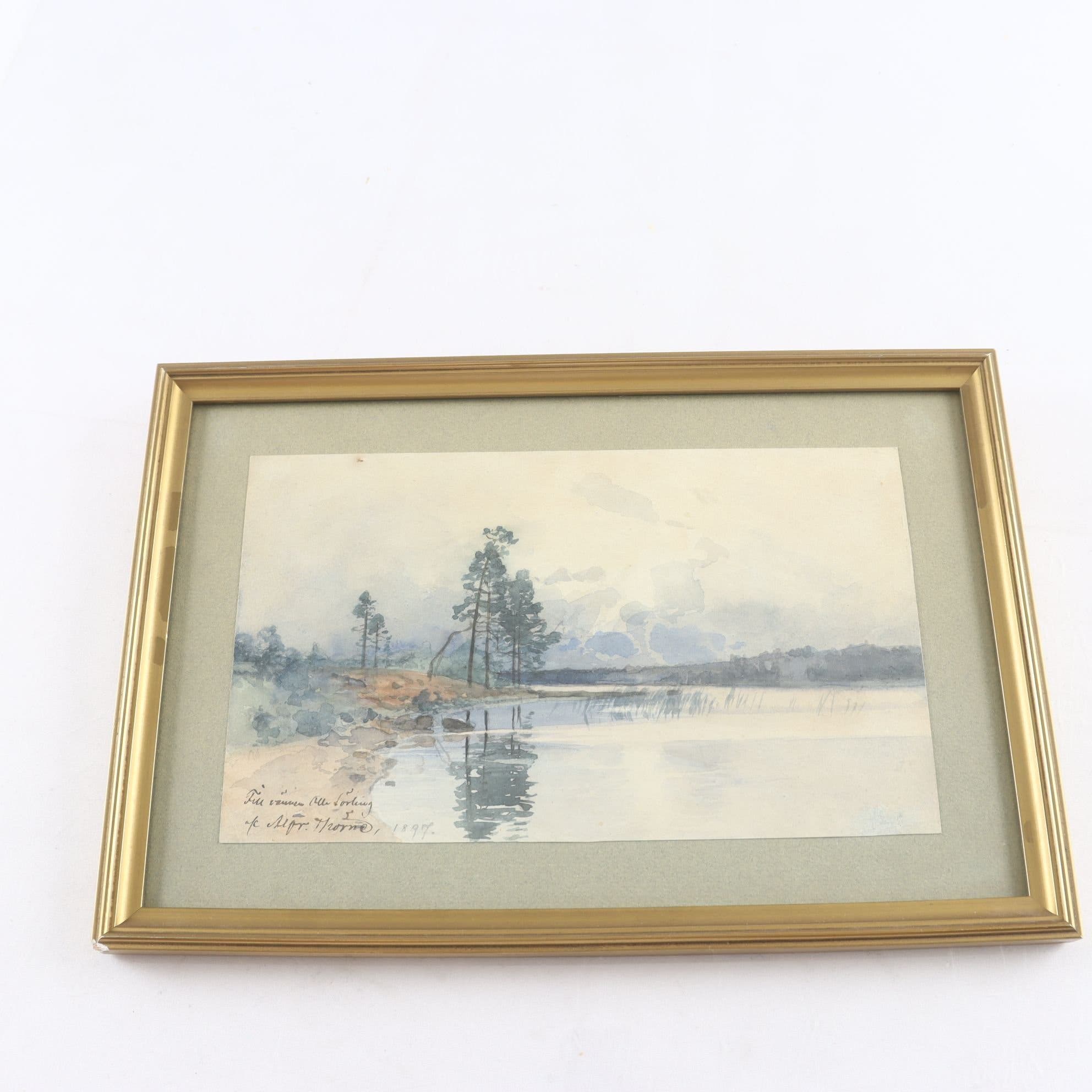 Akvarell, Alfred Thörne, (1850-1916), signerad, daterad 1897