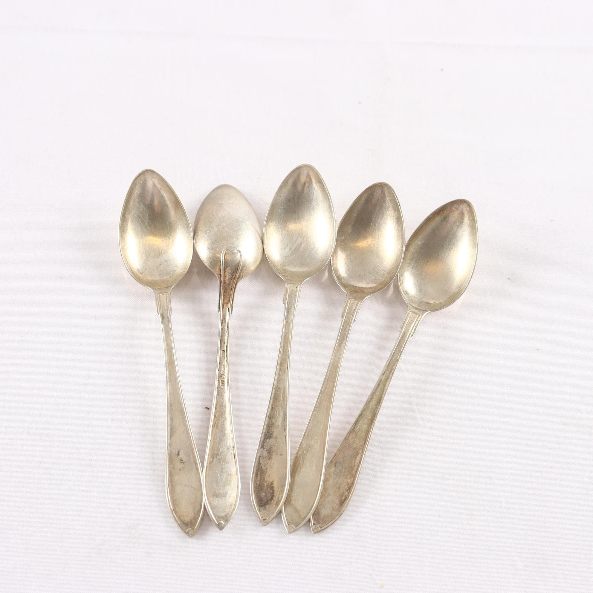 Kaffeskedar, silver, CGH, Stockholm, 1927, 5 st