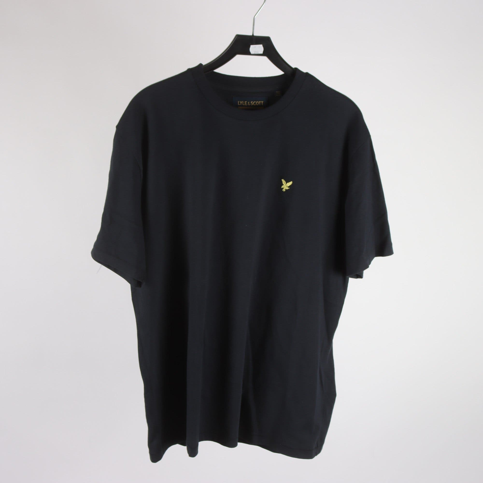 T-shirt, Lyle & Scott, blå, boxy fit, stl. L.