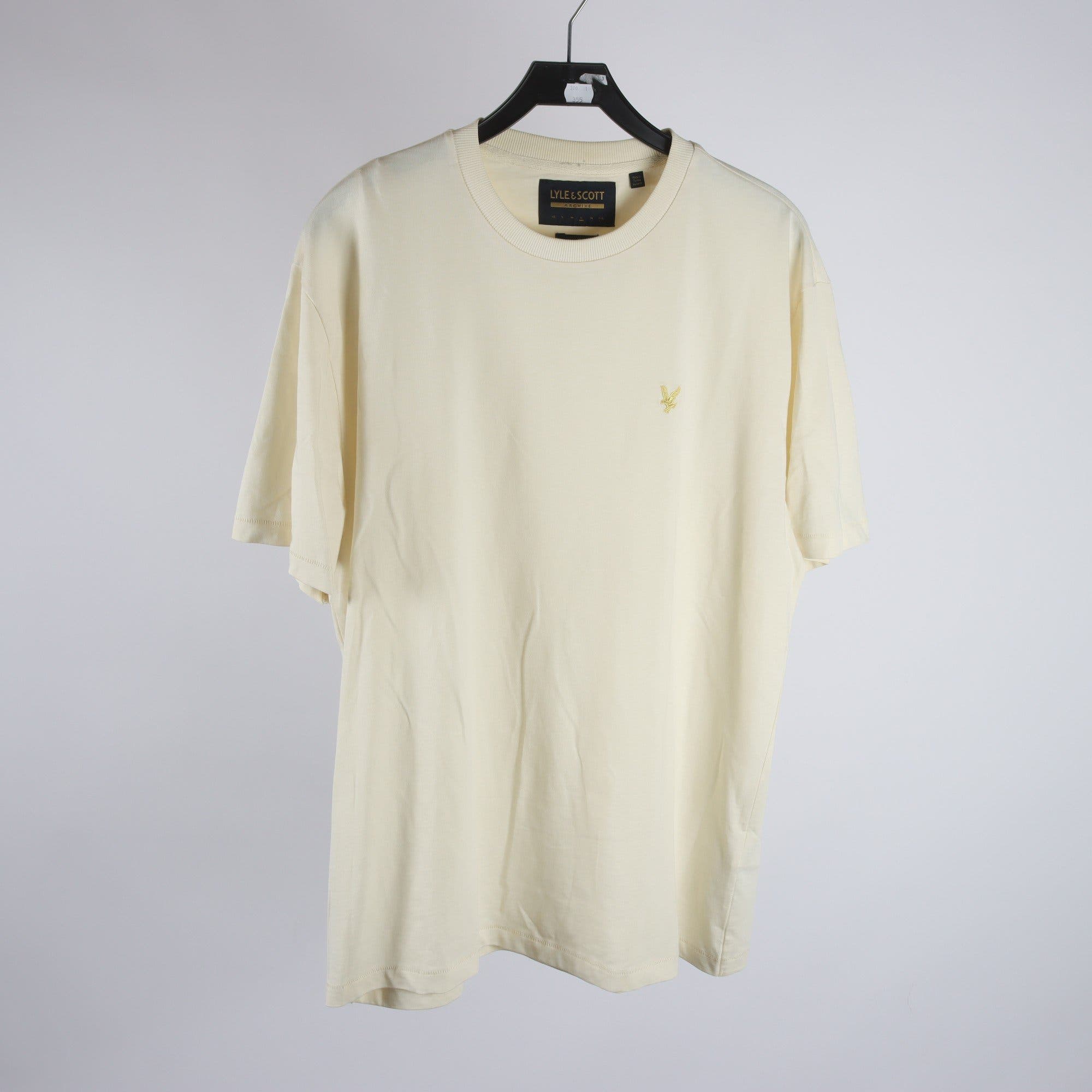 T-shirt, Lyle & Scott, offwhite, boxy fit, stl. L.
