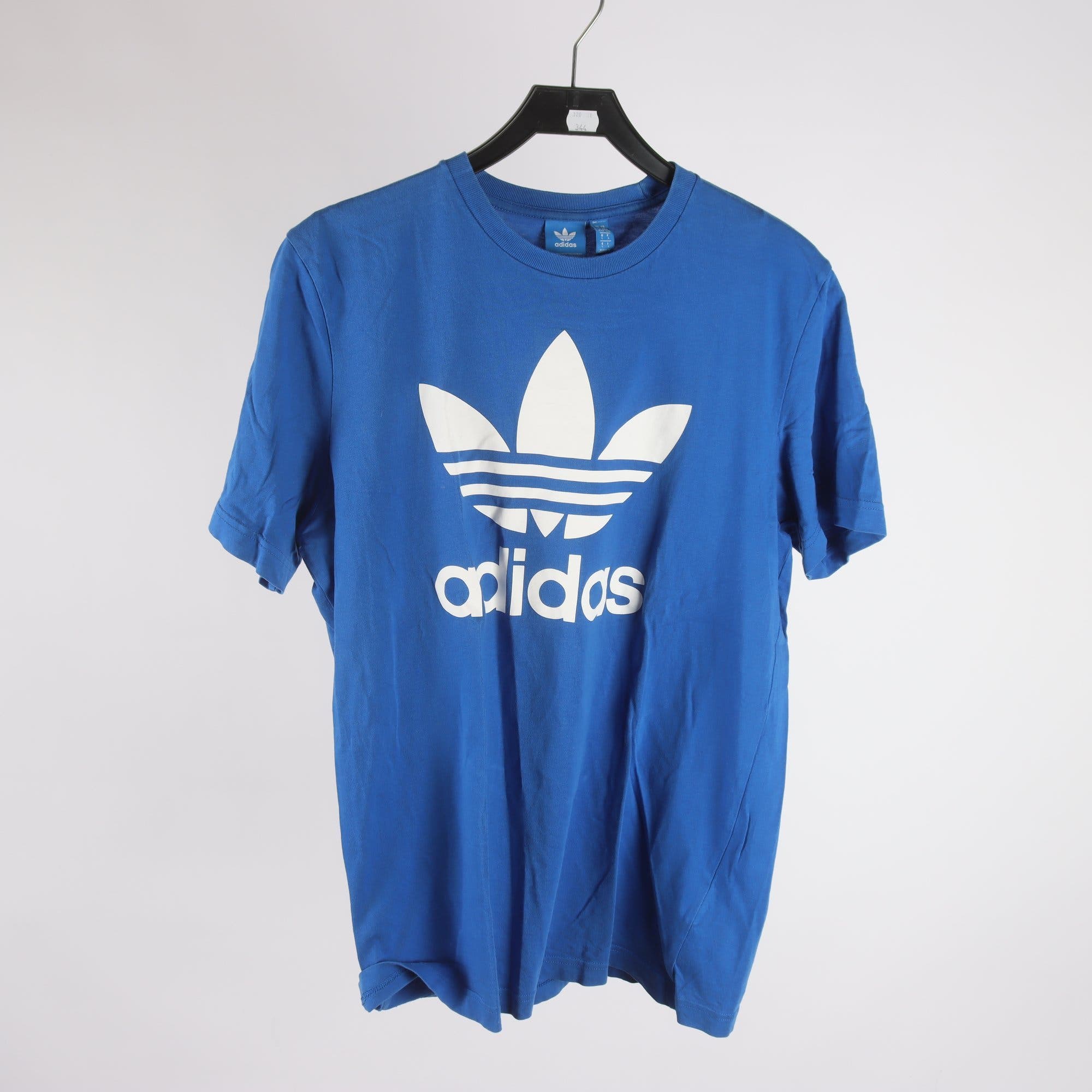 T-shirt, Adidas, blå, vit, stl. L.
