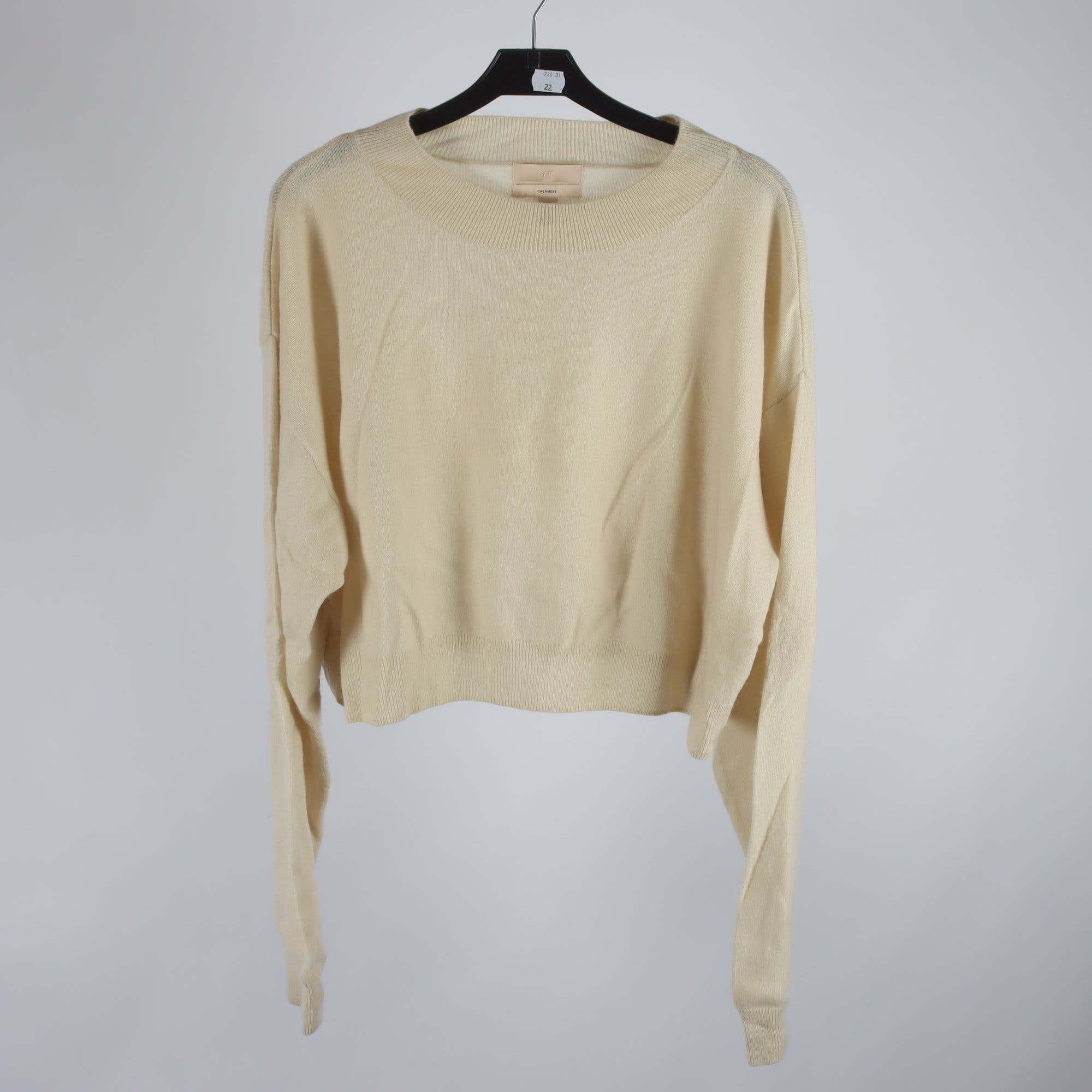 Tröja, H&M, beige, kashmir, stl. M