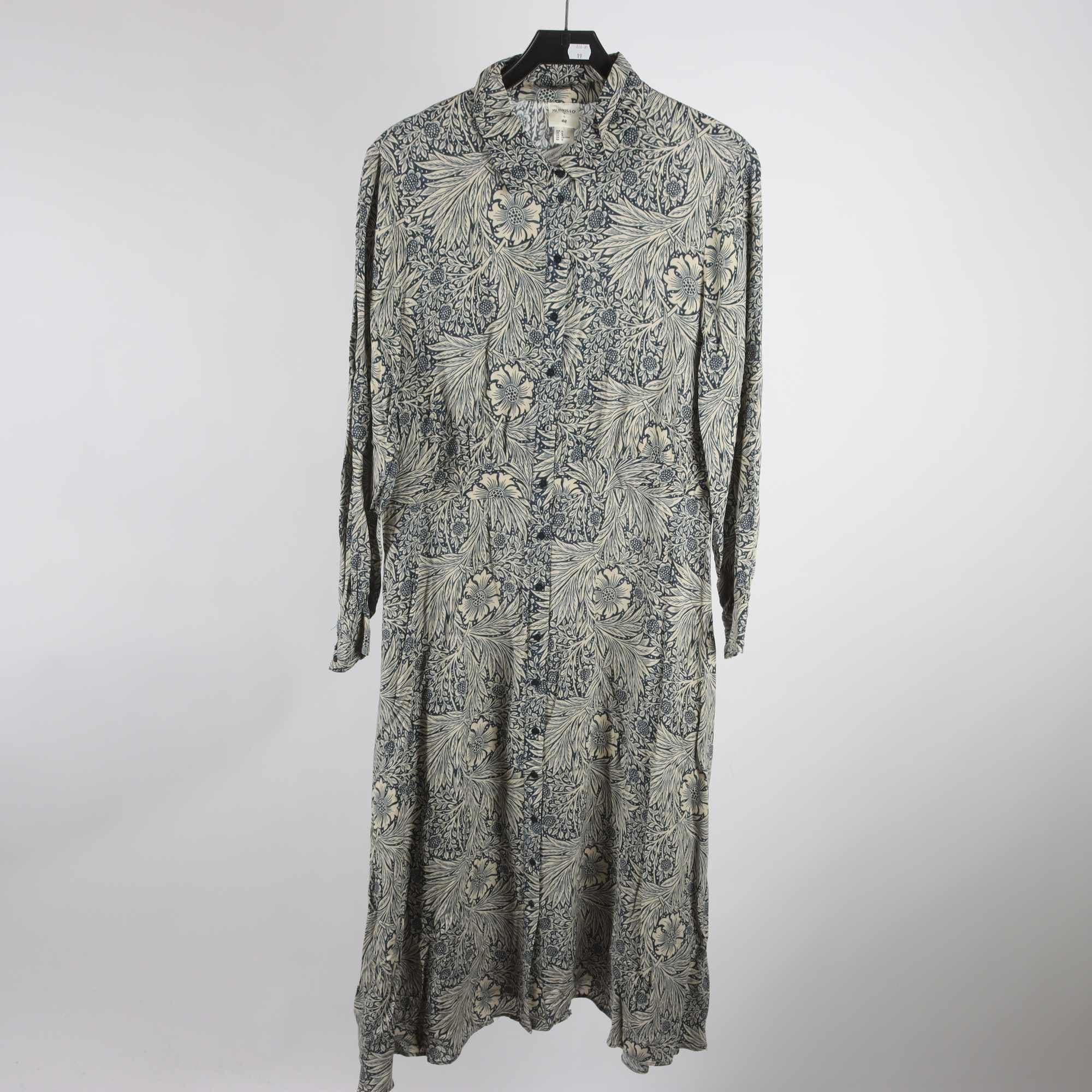 Klänning, Morris & Co x H&M, blå, mönstrad, stl. 44