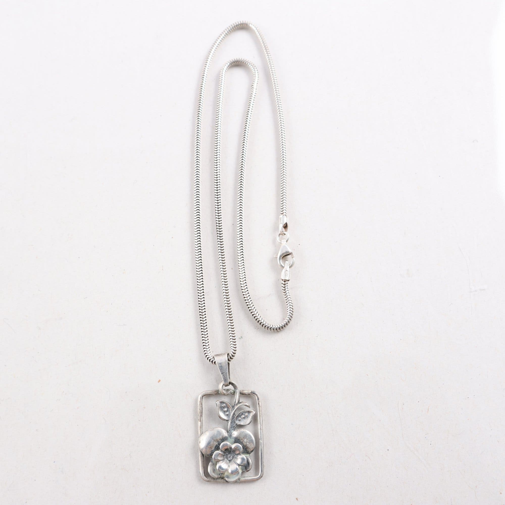Halsband & hänge, silver