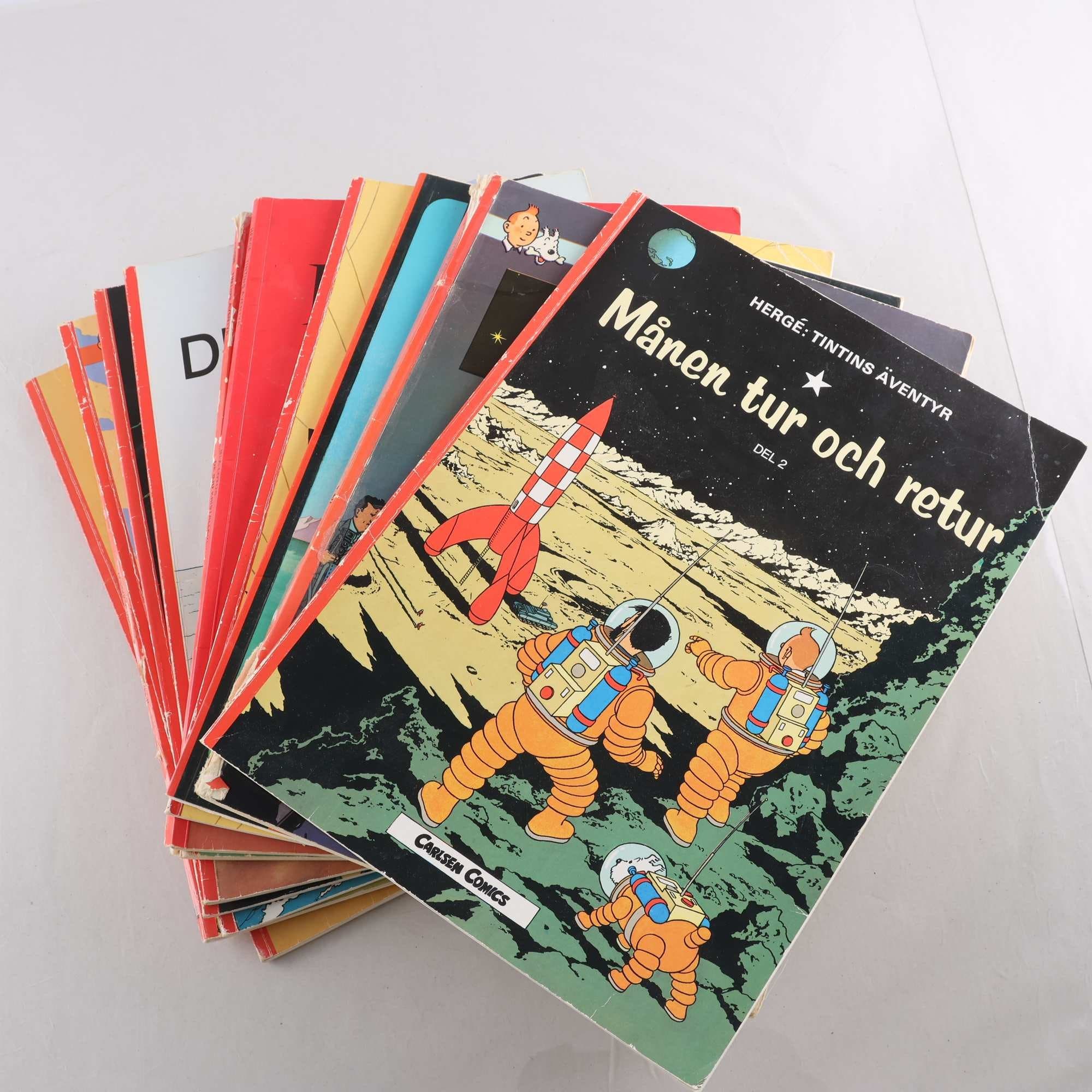 Seriealbum, TinTin Samling, Hergé, 11 st. Samfraktas ej.