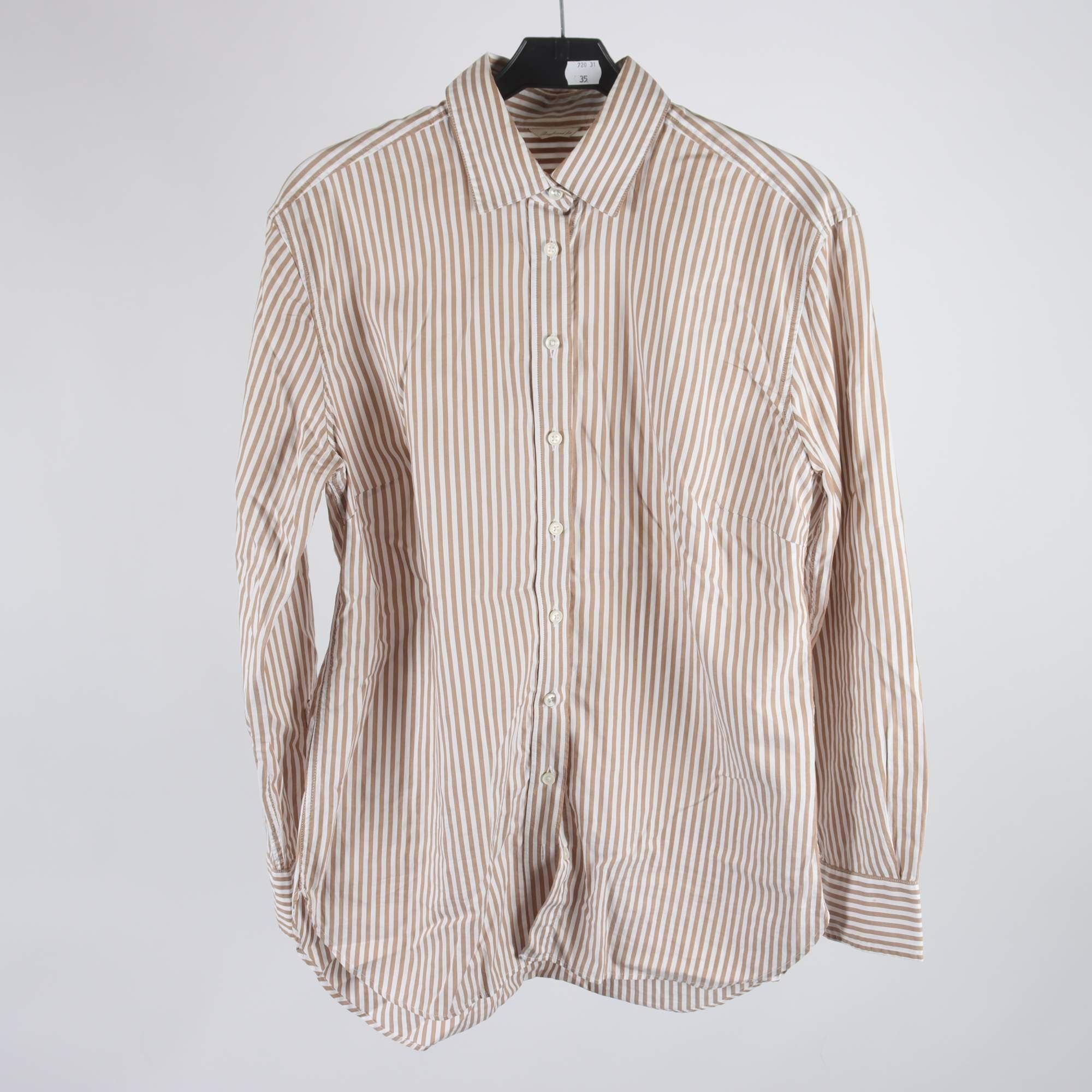 Blus, Stenströms, beige, vit, randig, stl. 36