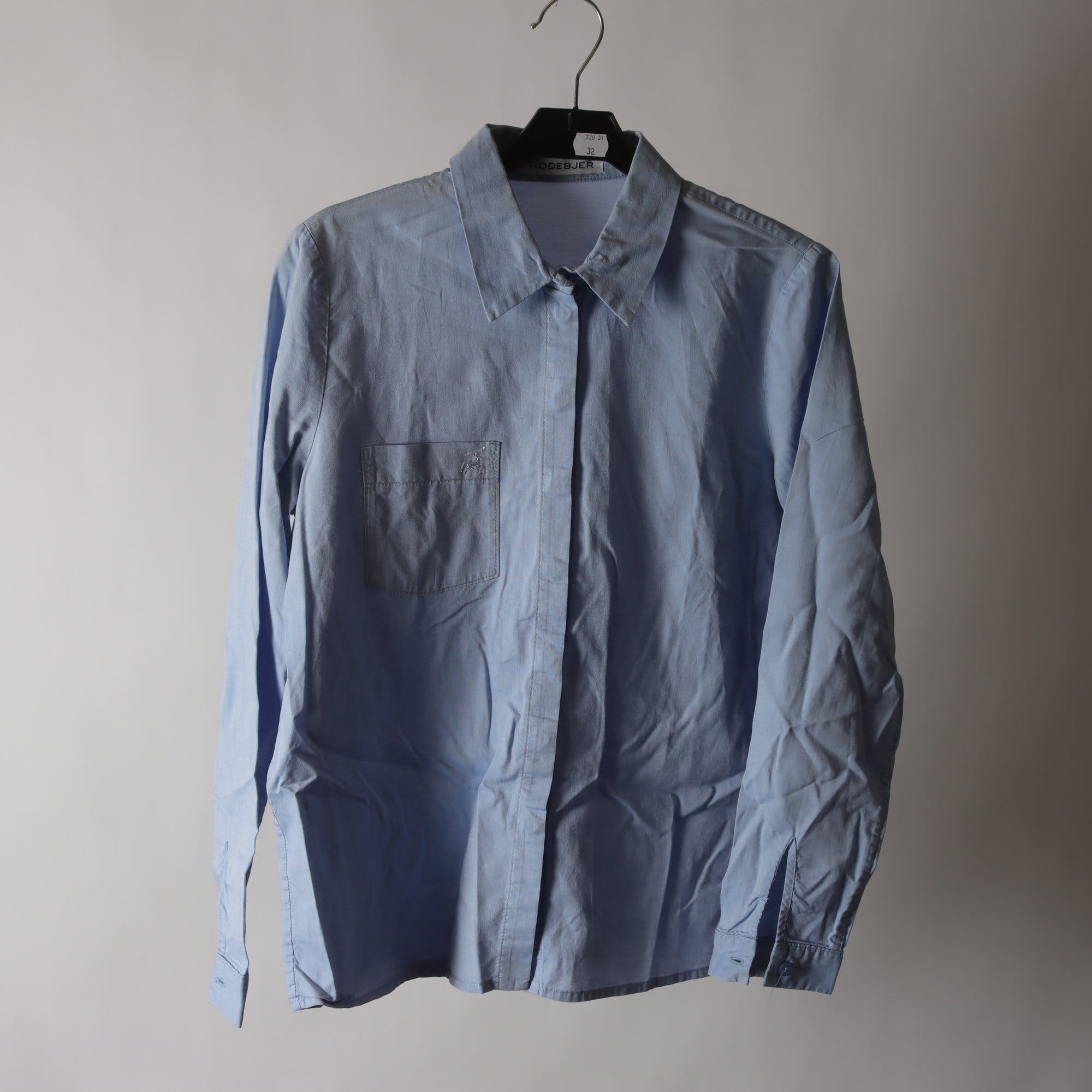 Blus, Rodebjer, blå, stl. S