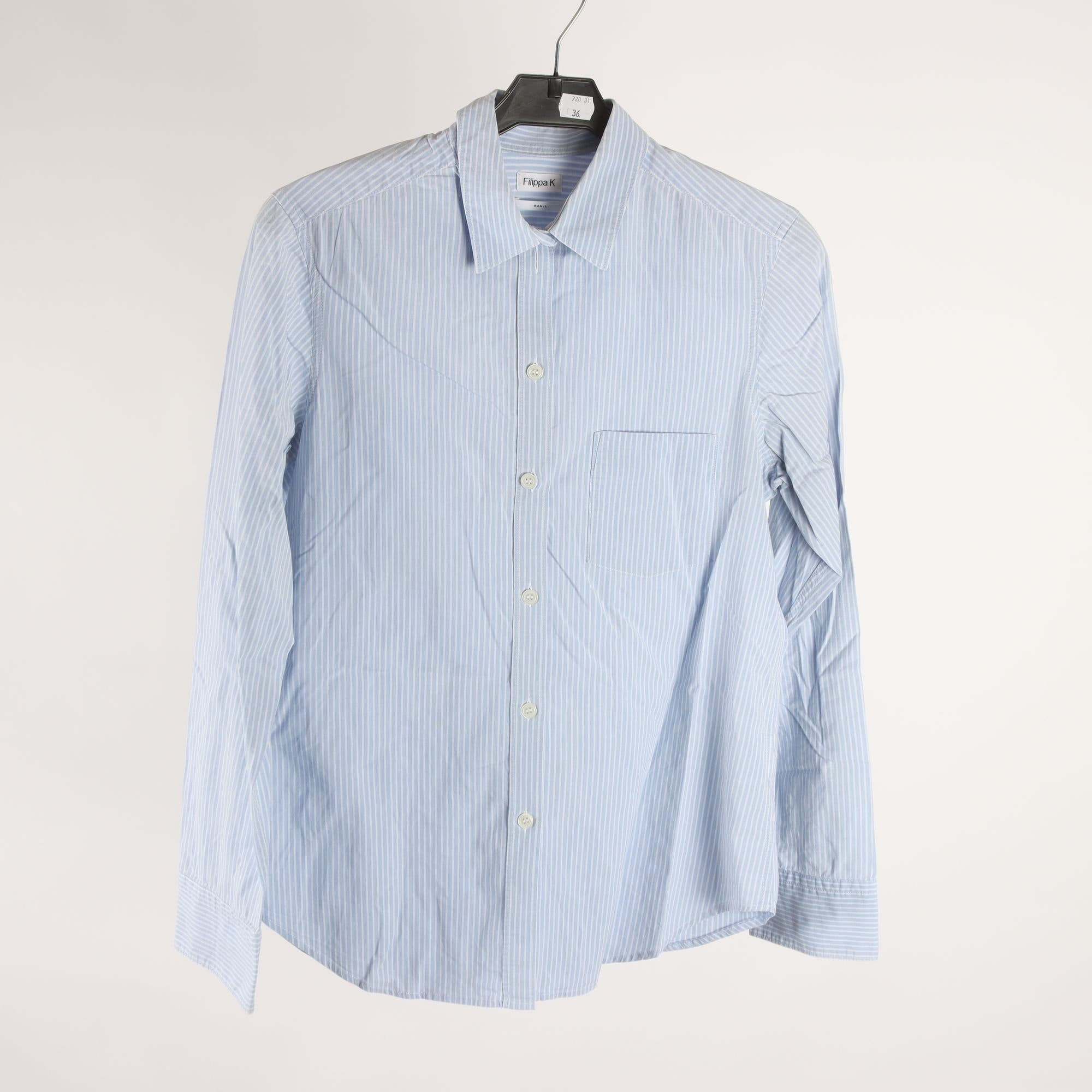 Blus, Filippa K, blå, vit, randig, stl. S