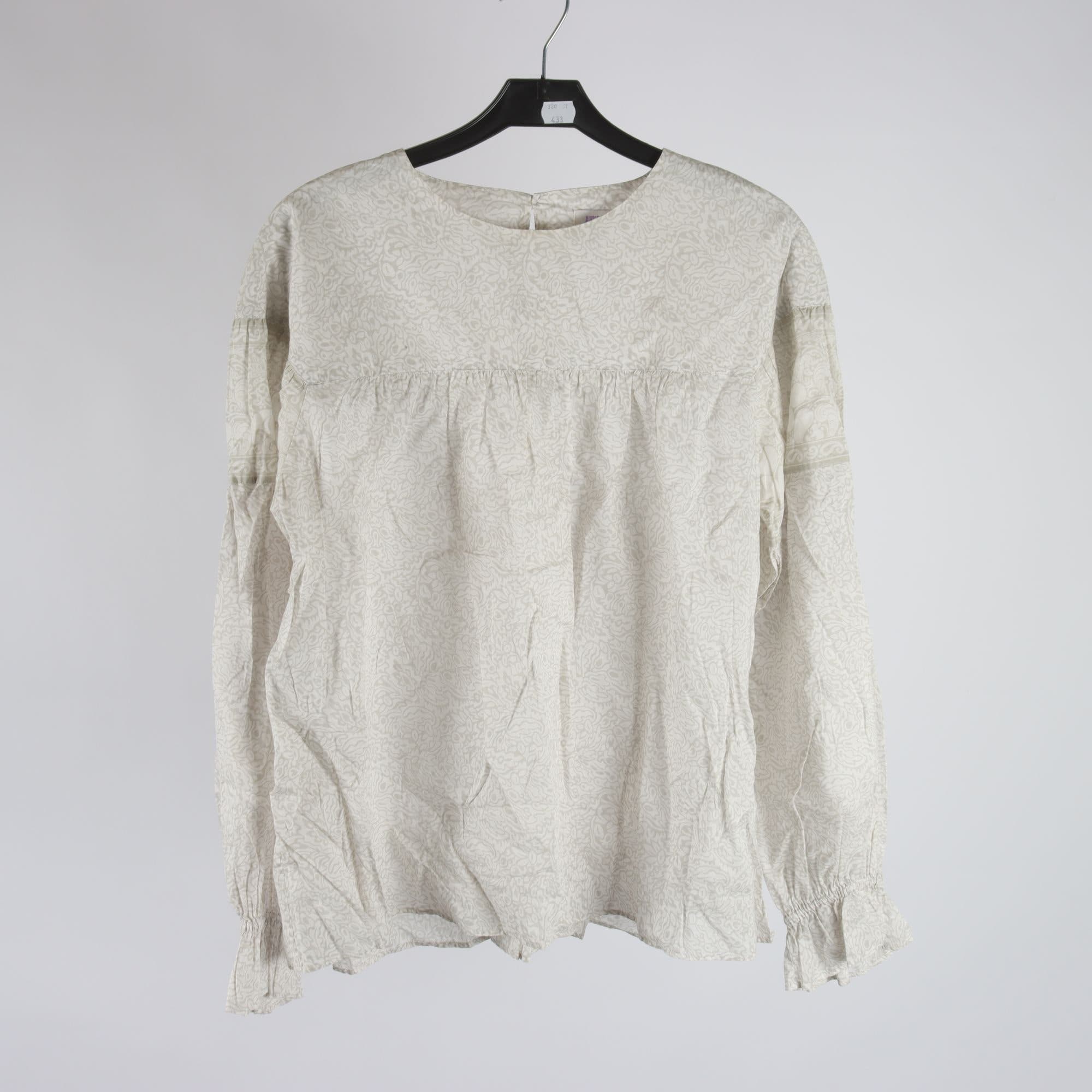 Blus, Anna Sui, grå, vit, stl. S.
