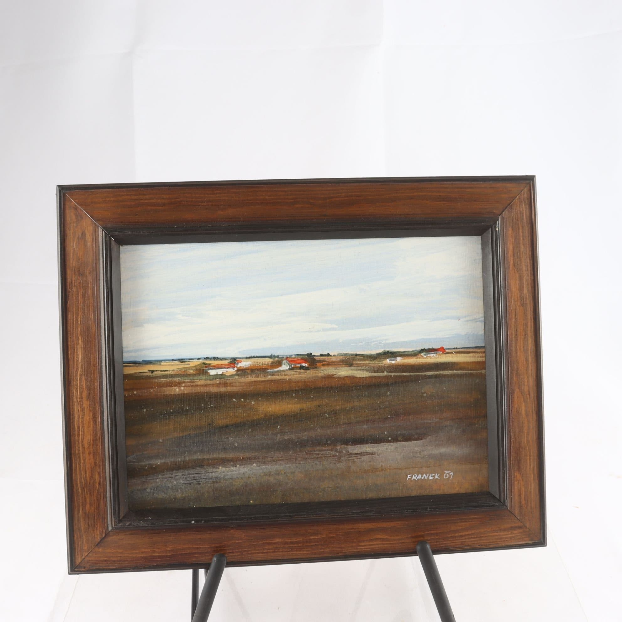 Olja på pannå, Stanislav Franek, (f. 1948), signerad, 2007. Samfraktas ej.