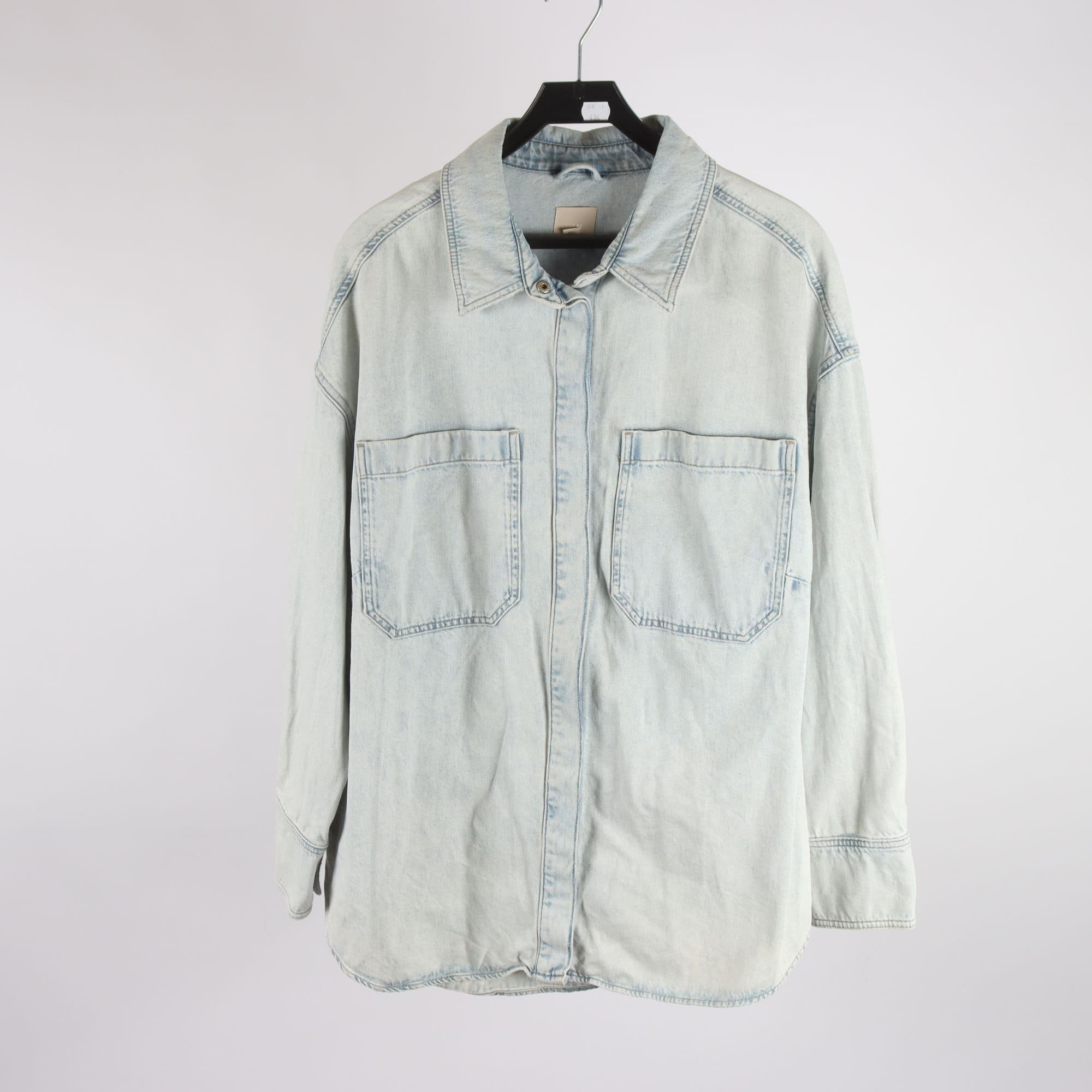 Jeansskjorta, H&M, blå, stl. L.