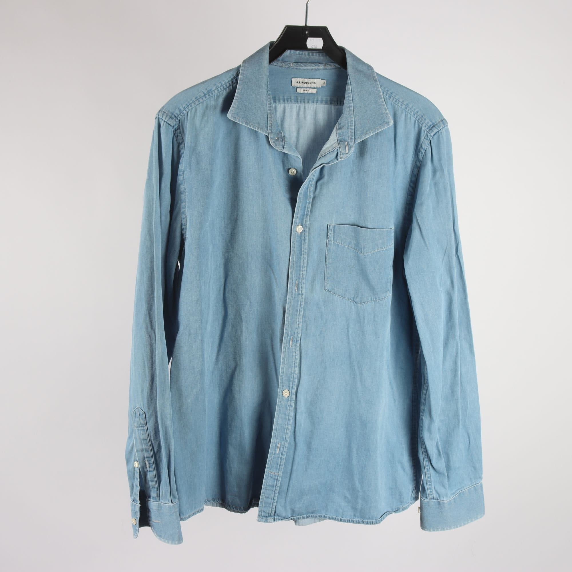Jeansskjorta, J.Lindeberg, blå, stl. XL.