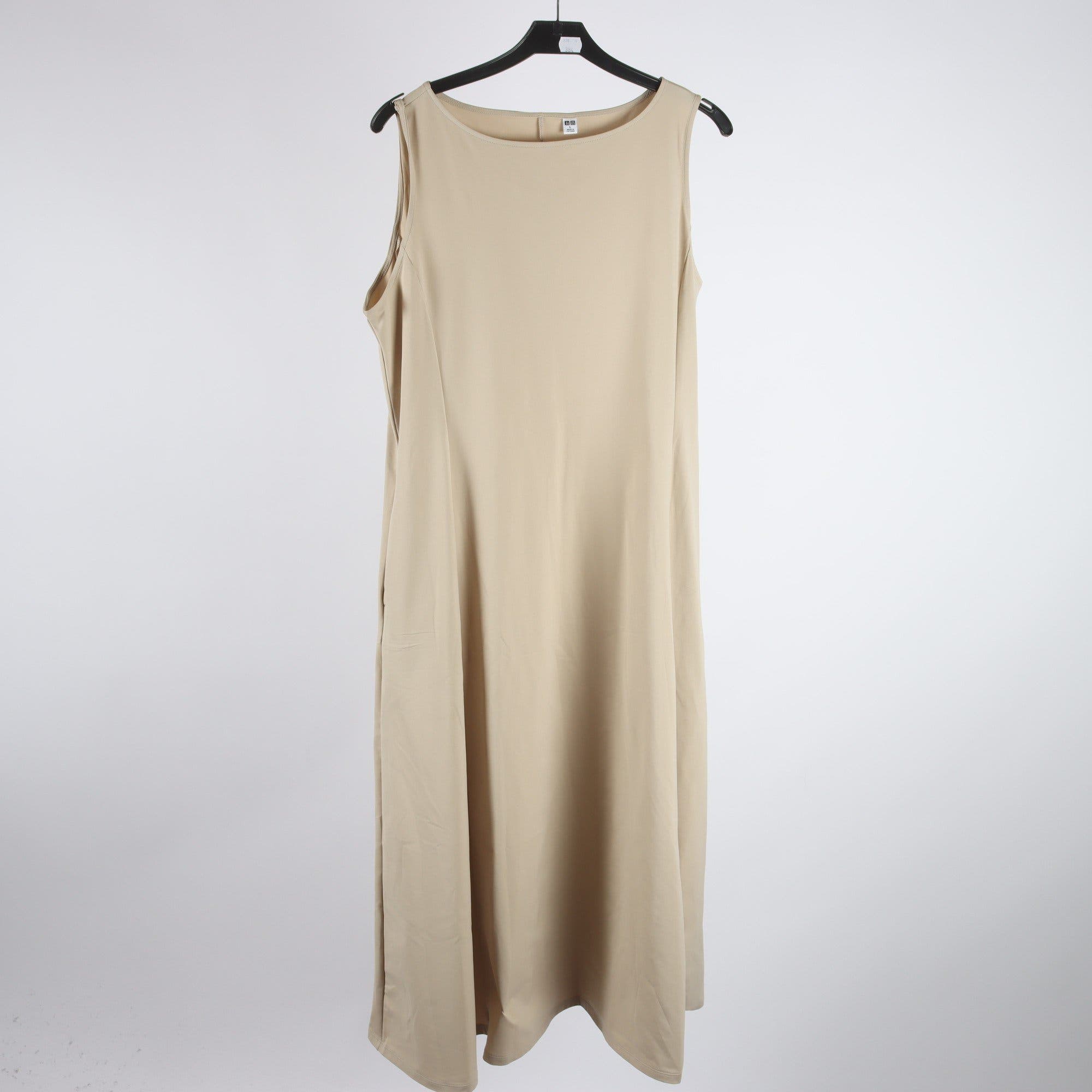 Klänning, Uniqlo, beige, stl. L.