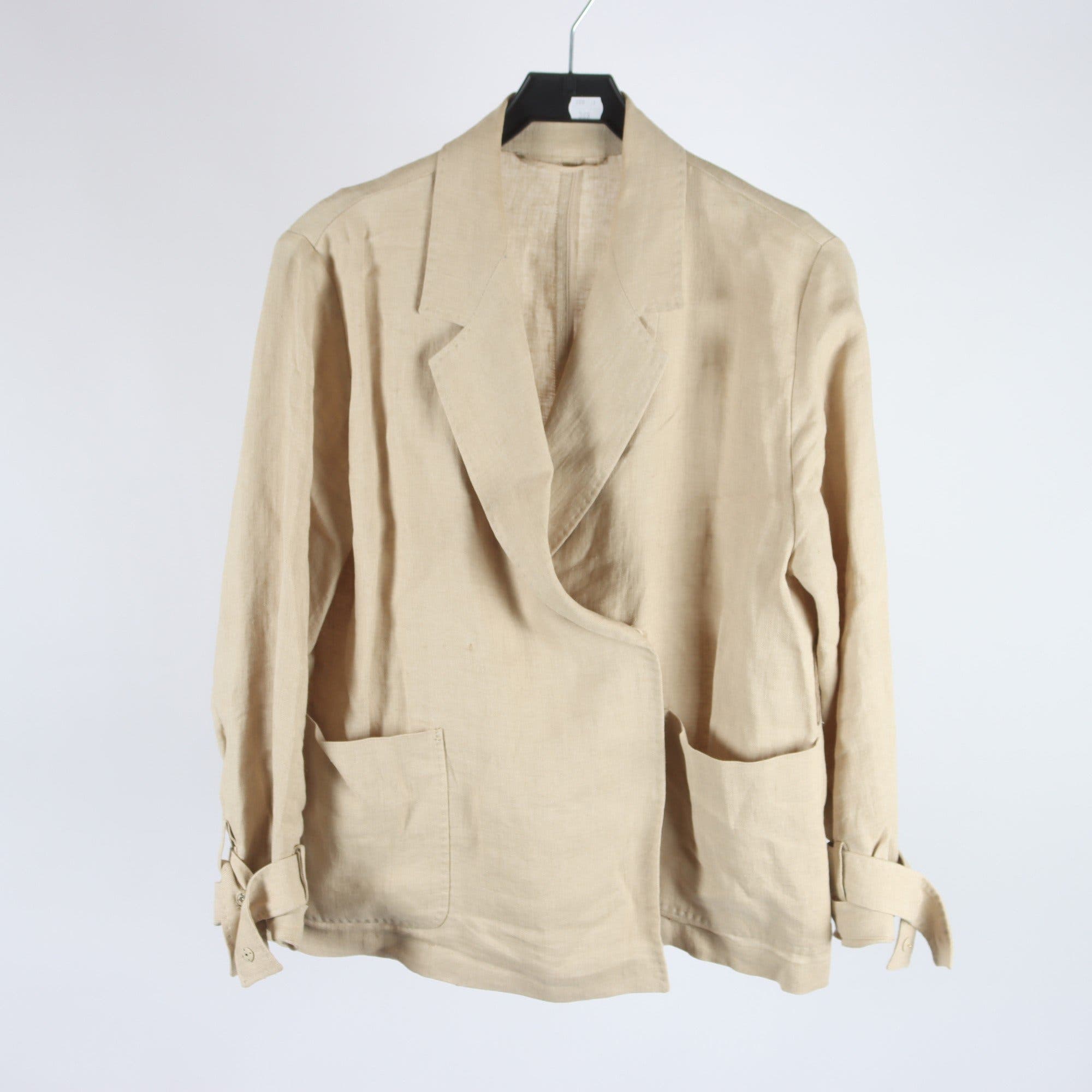 Jacka, Max Mara, beige, 100% lin, stl. 40.