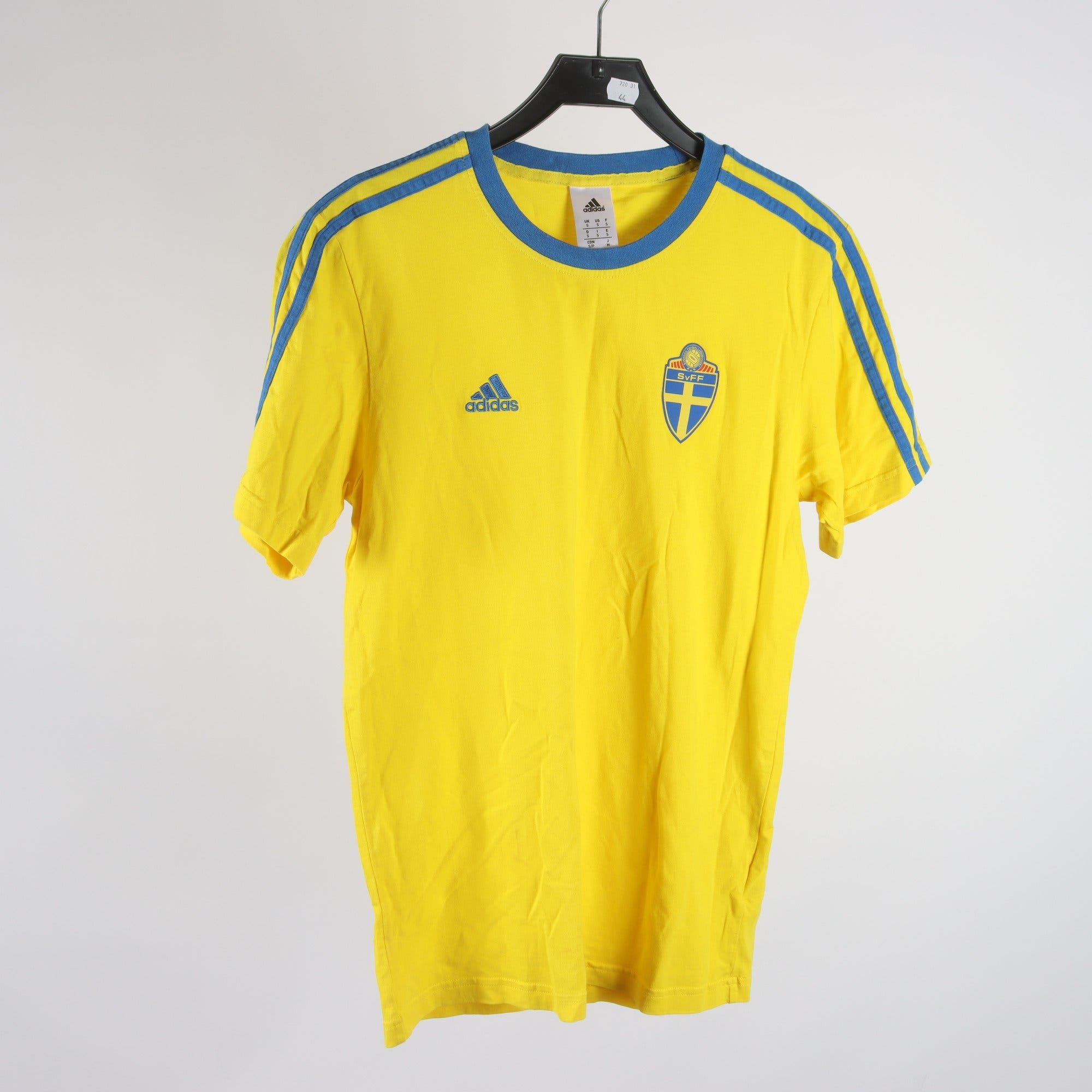 Sporttröja, Adidas, SvFF, gul, blå, stl. S