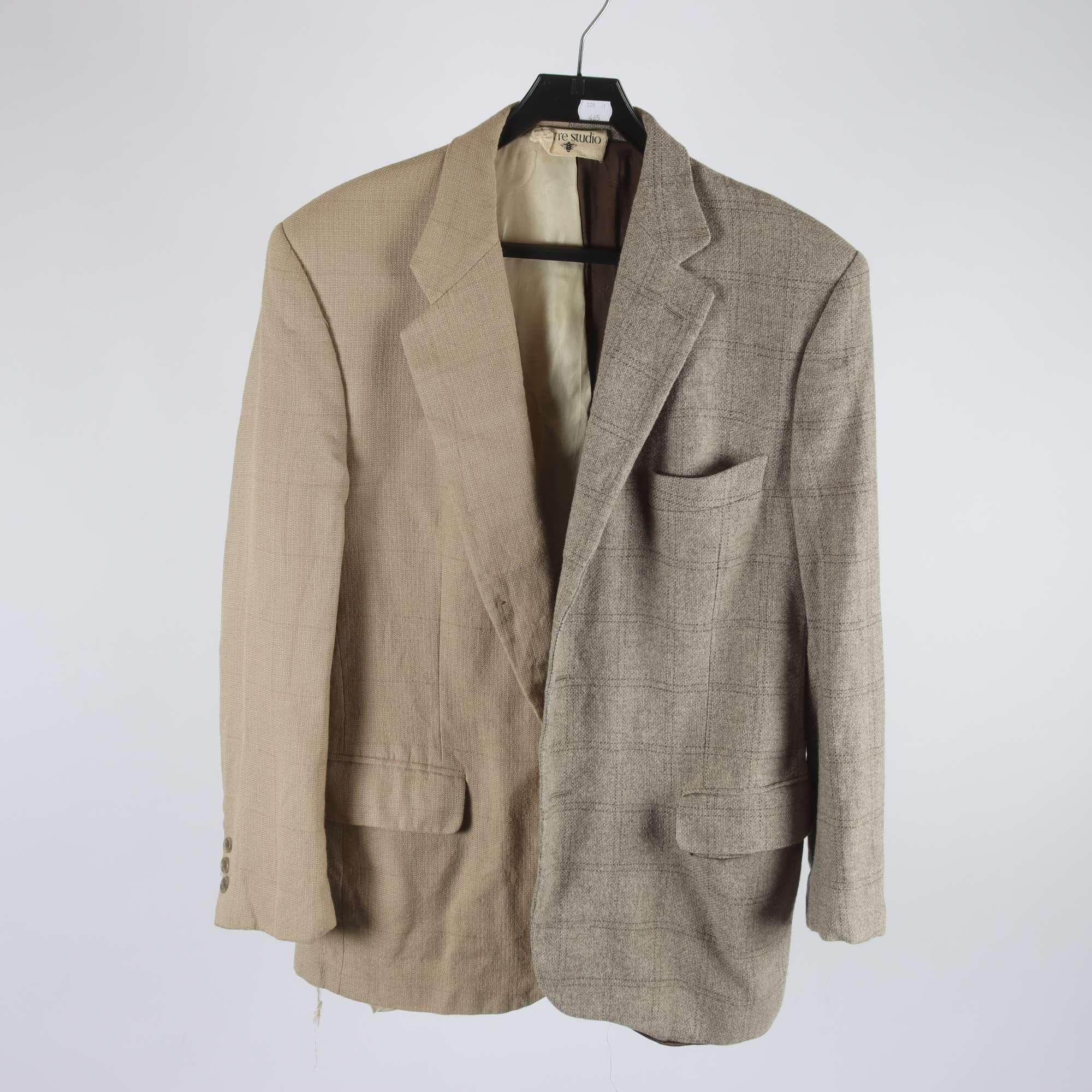 Kavaj, Havre Studio, Burberrys, beige, grå, 100% ull, stl. 54.