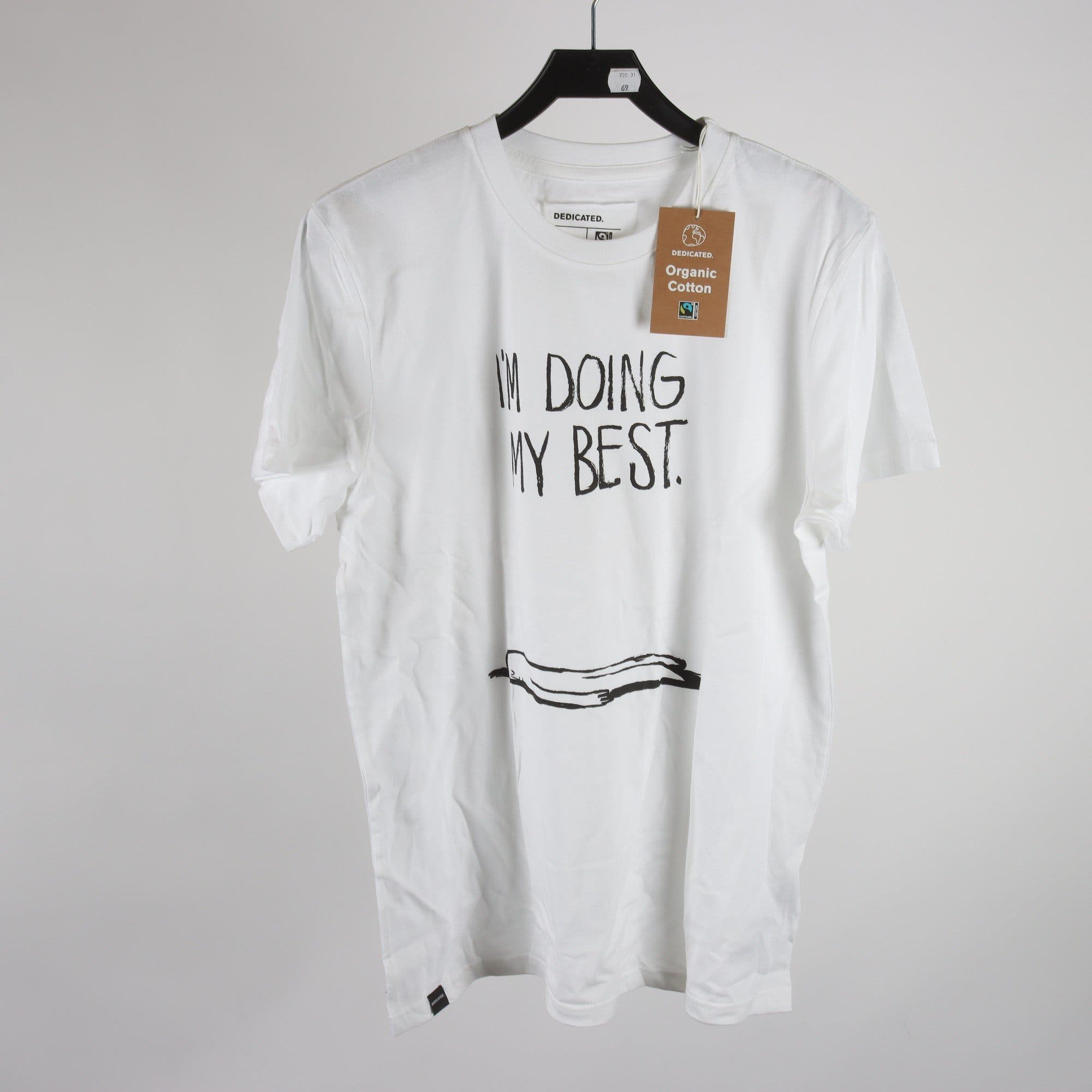 T-shirt, Dedicated, vit, stl. L