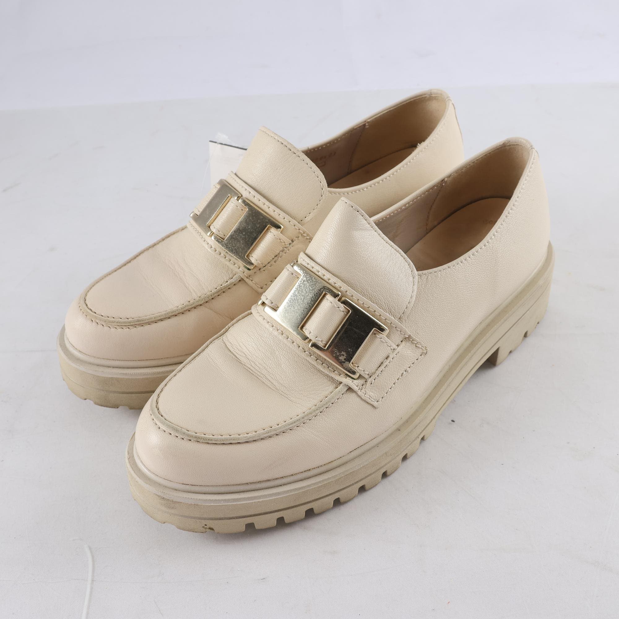 Loafers, Gabor, ljusbeige, skinn, stl. 5 (38)