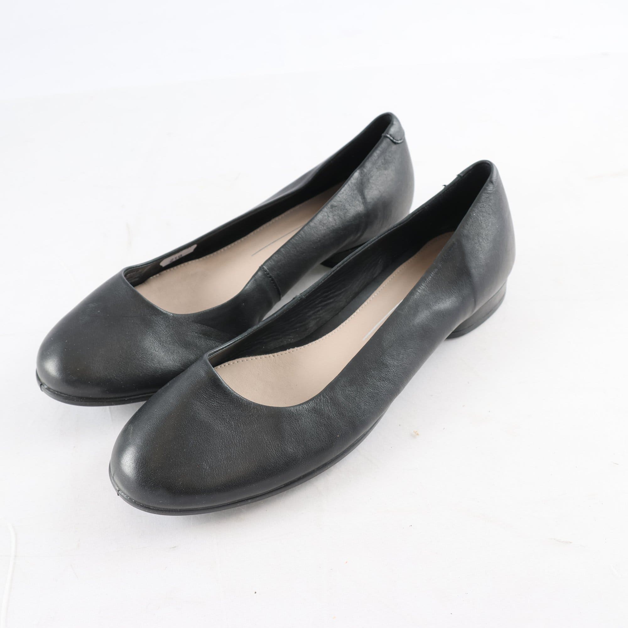 Ballerina, Ecco, svart, skinn, stl. 40