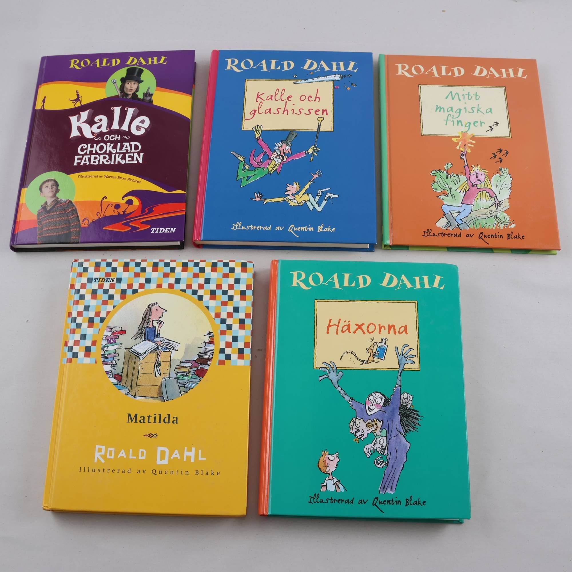 Roald Dahl, bokpaket med 5 volymer
