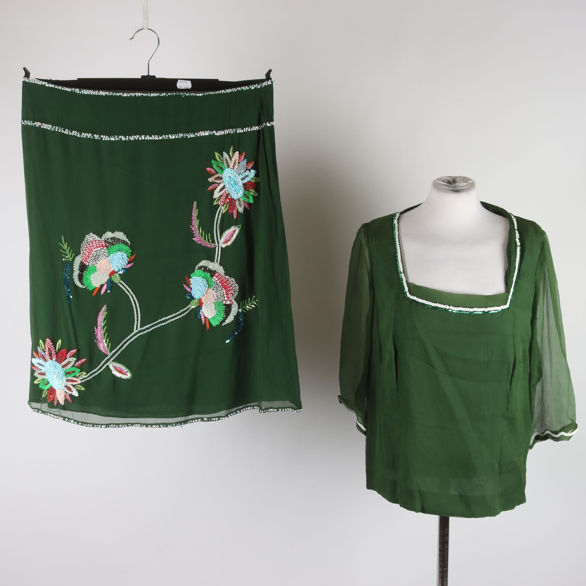 Blus & kjol, Celli Freifeldt, siden, stl. L