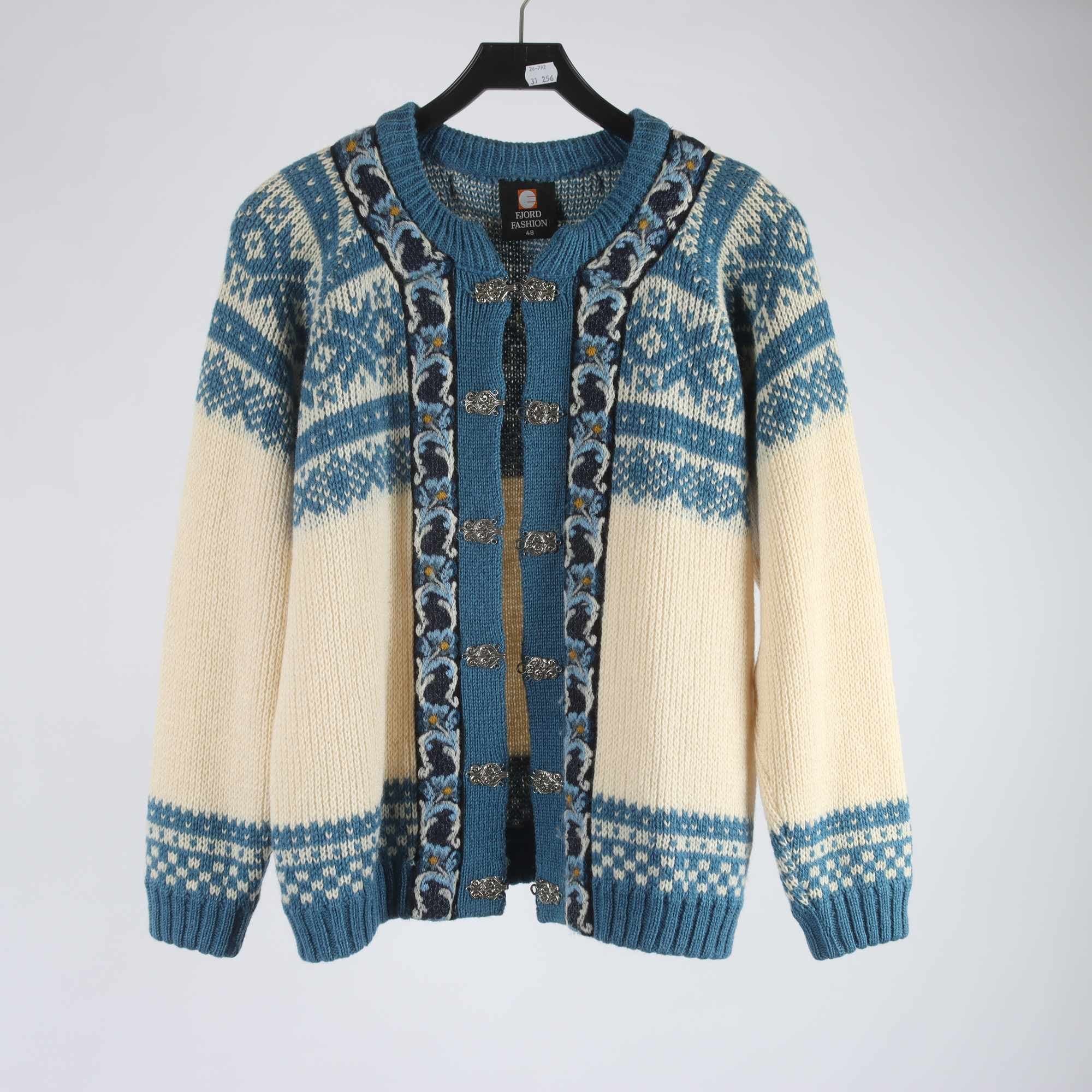 Lusekofta, Fjord Fashion, 100% ull, stl. 48