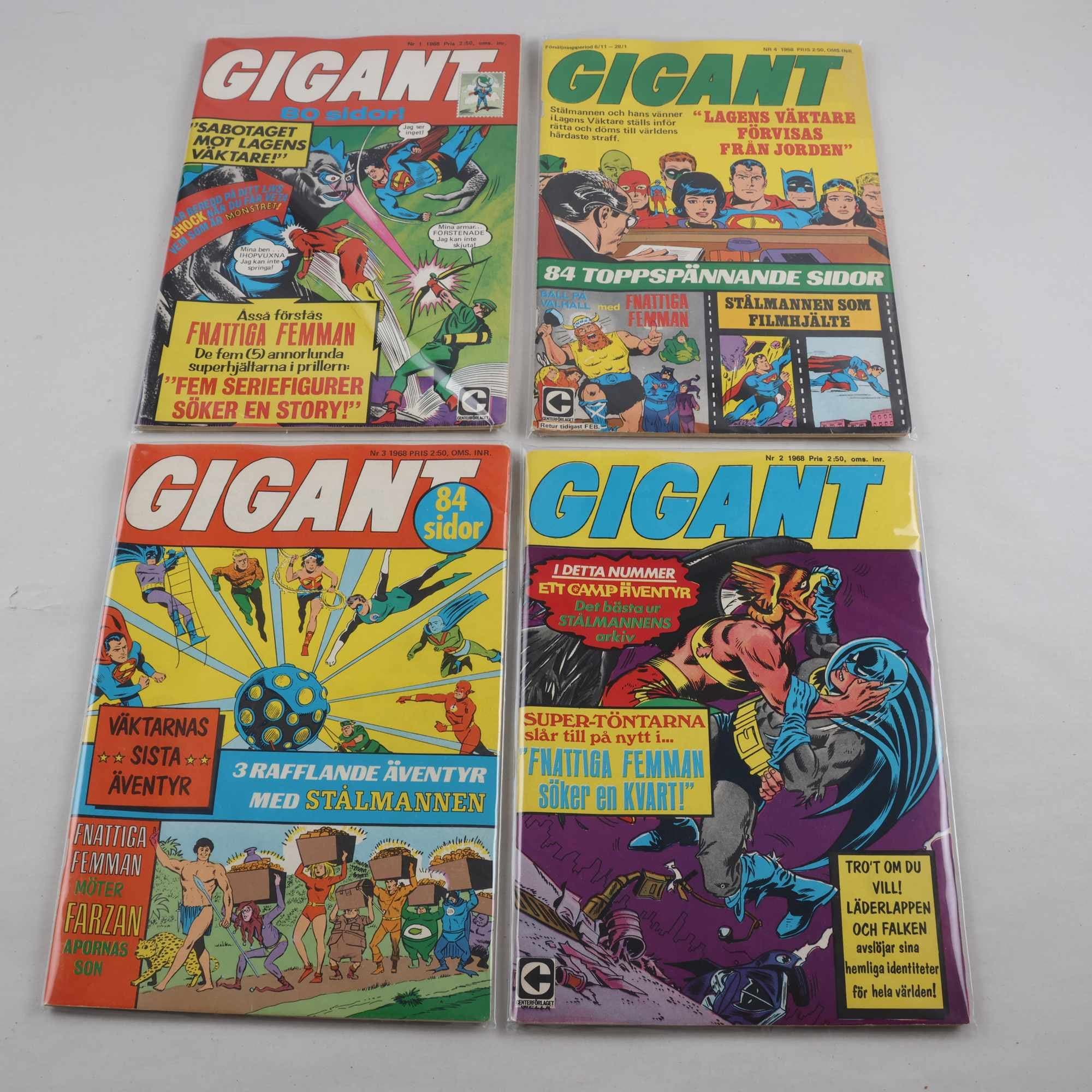 Gigant, Nr 1, 2, 3 & 4 från år 1968