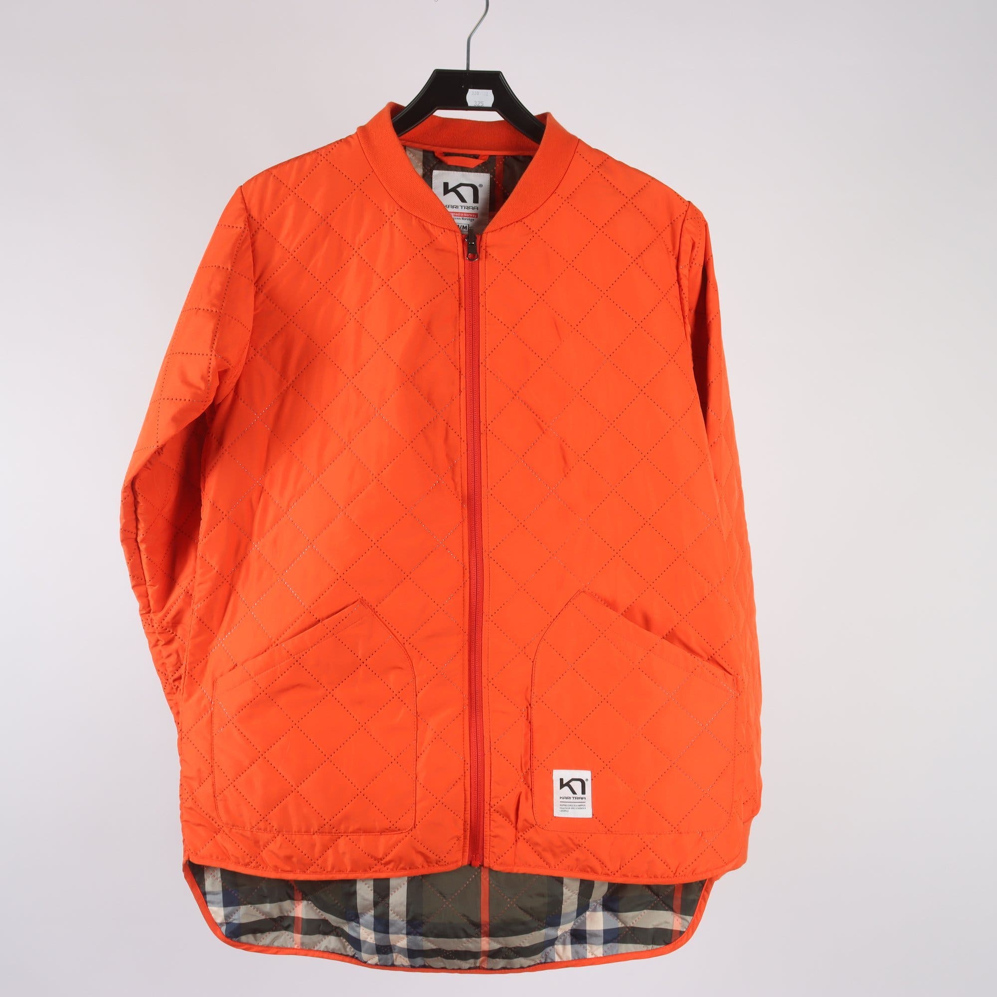 Tunn jacka, Kari Traa, orange, quiltad, stl. M.