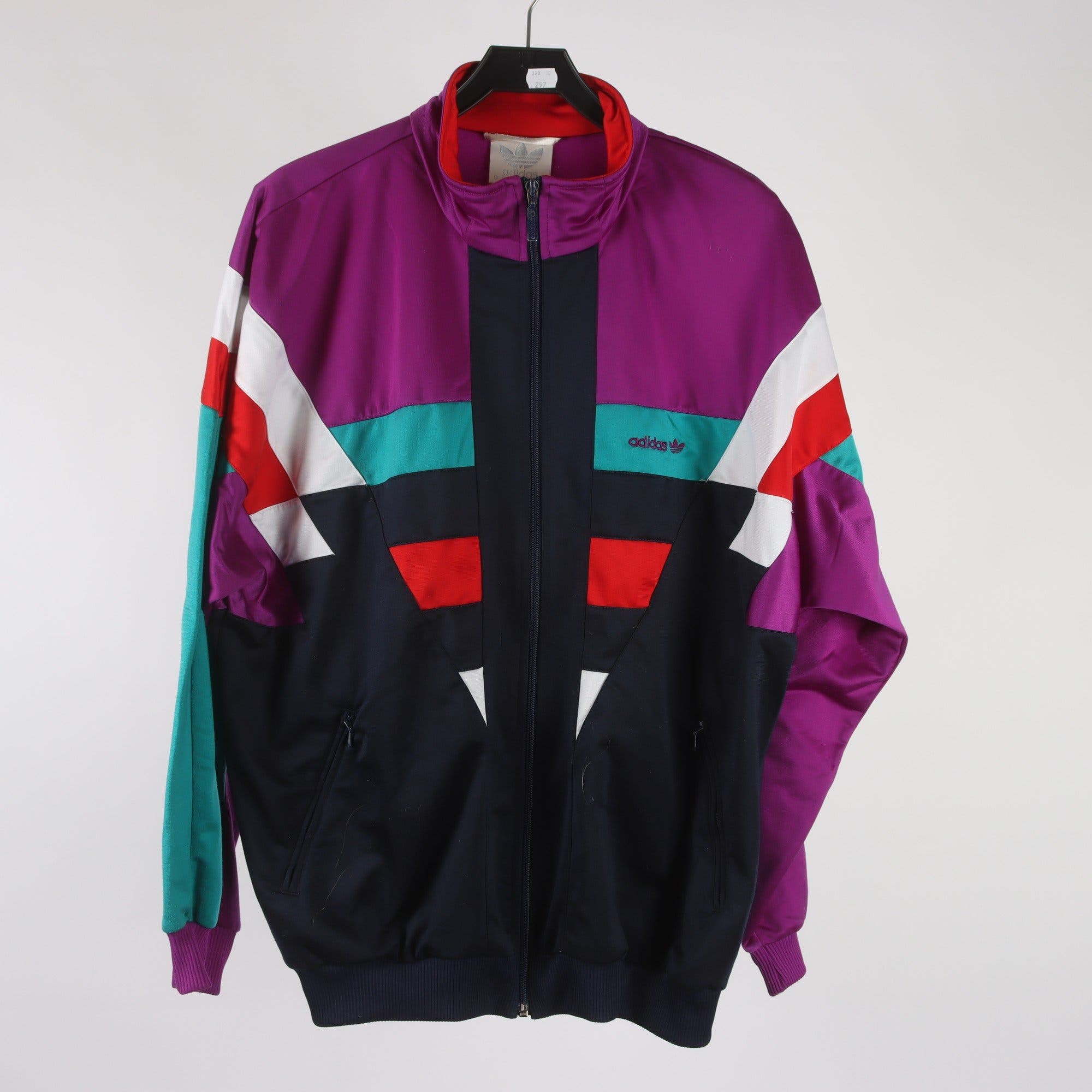 Träningsjacka, Adidas, lila, grön, blå, stl. S/M.