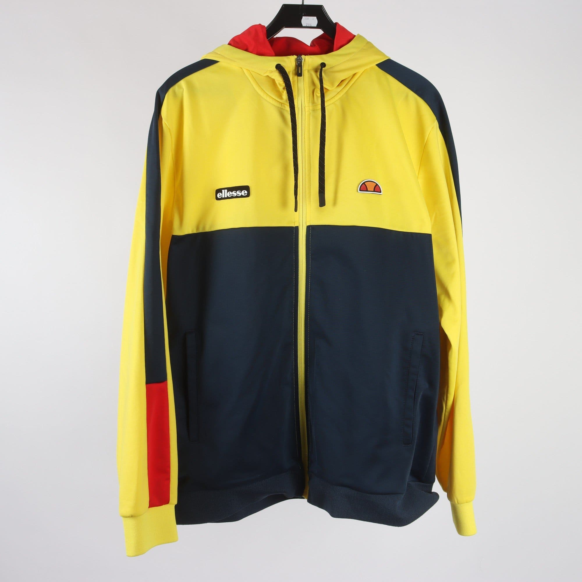Träningsjacka, Ellesse, gul, blå, röd, stl. XXL.